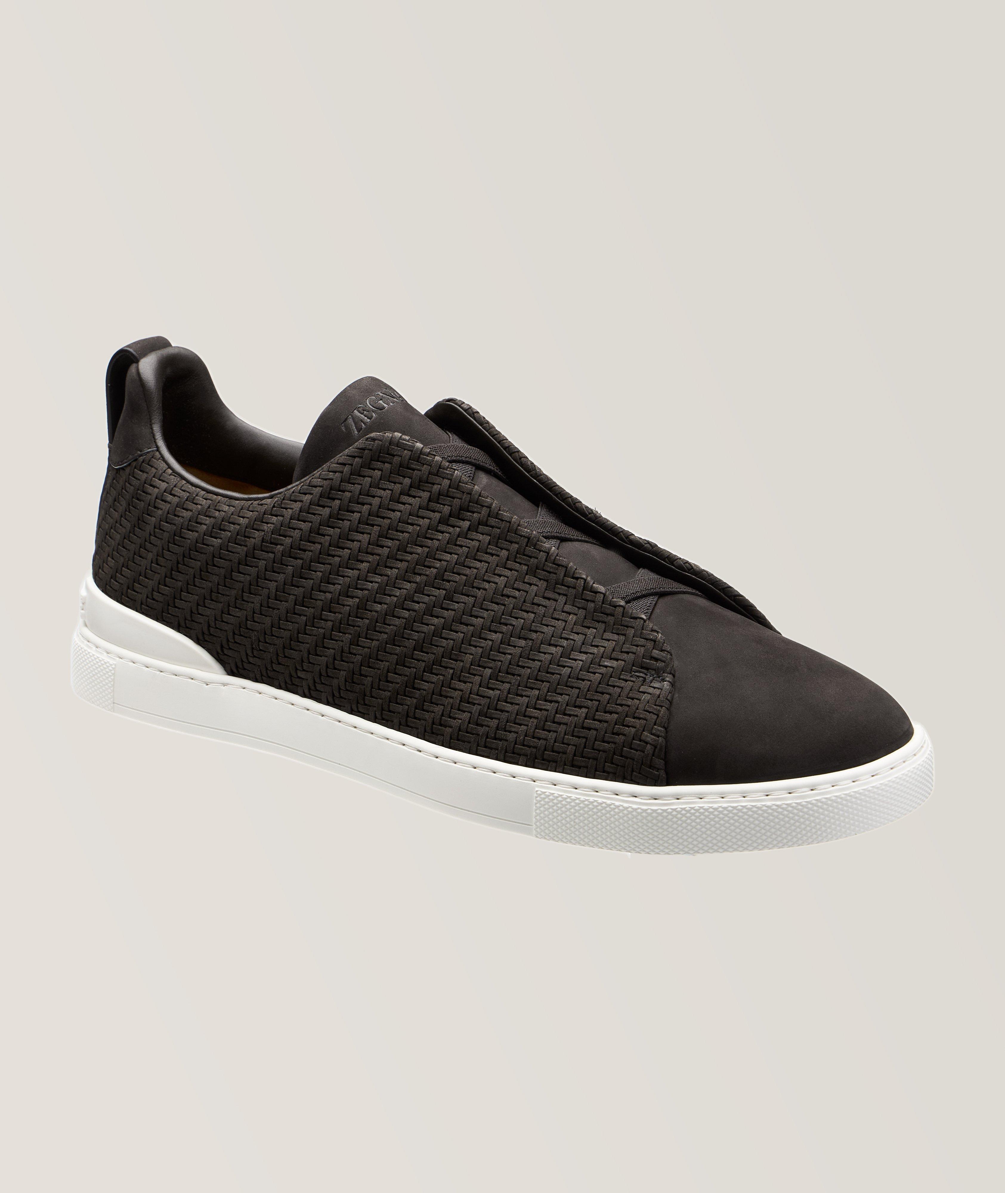 Zegna Triple Stitch PELLETESSUTA Leather Sneakers