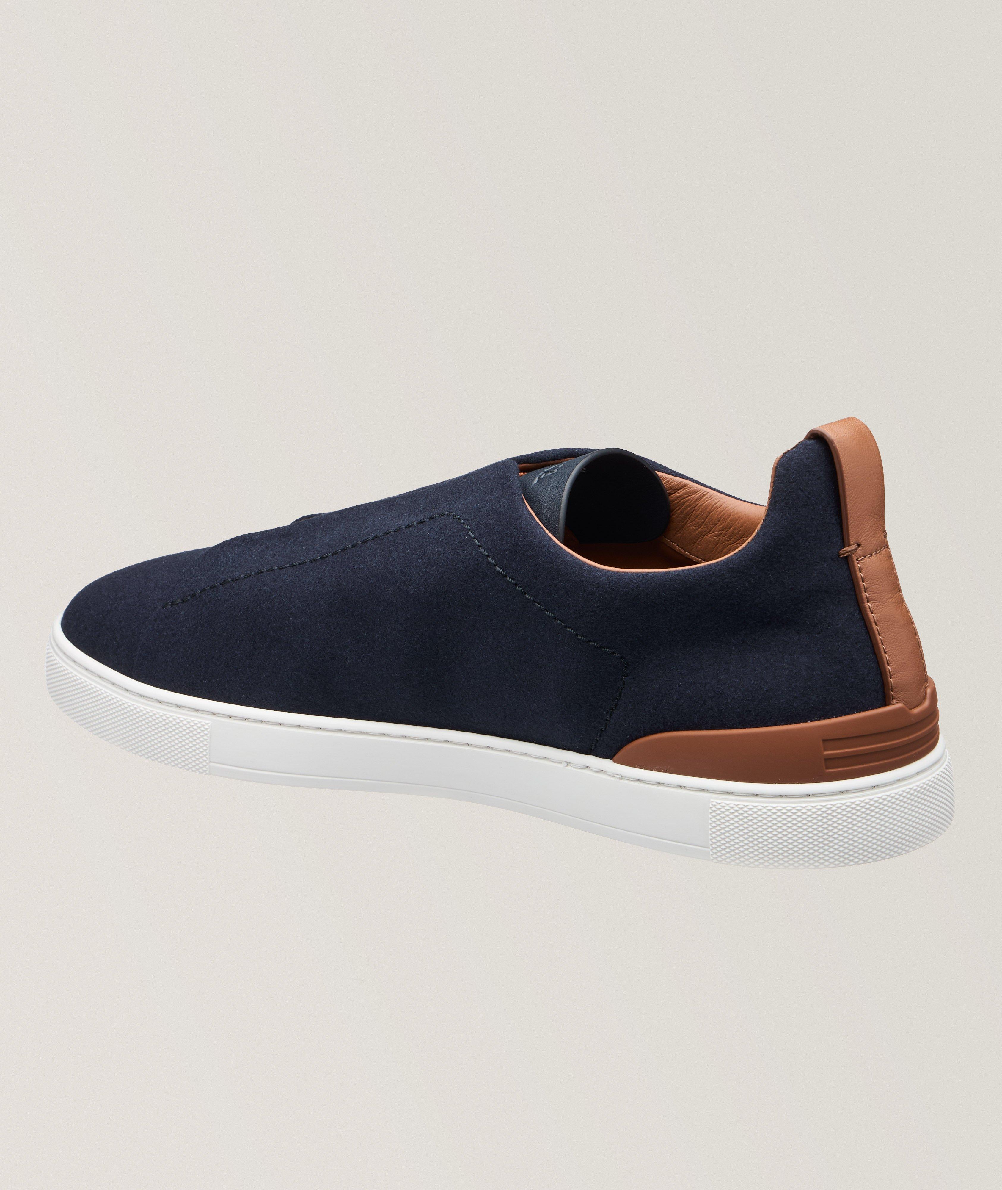 Triple Stitch Wool-Vicuna Sneakers image 1