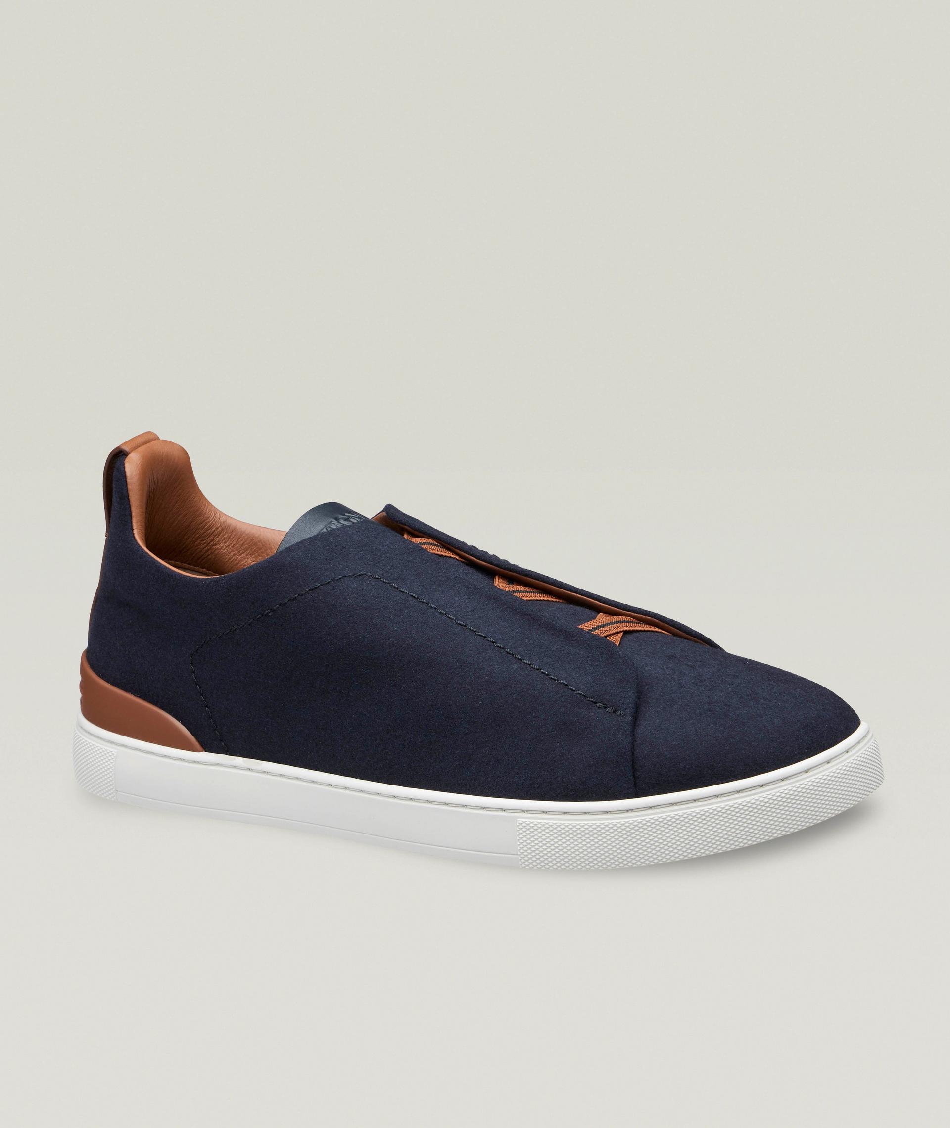 Triple Stitch Wool-Vicuna Sneakers image 0