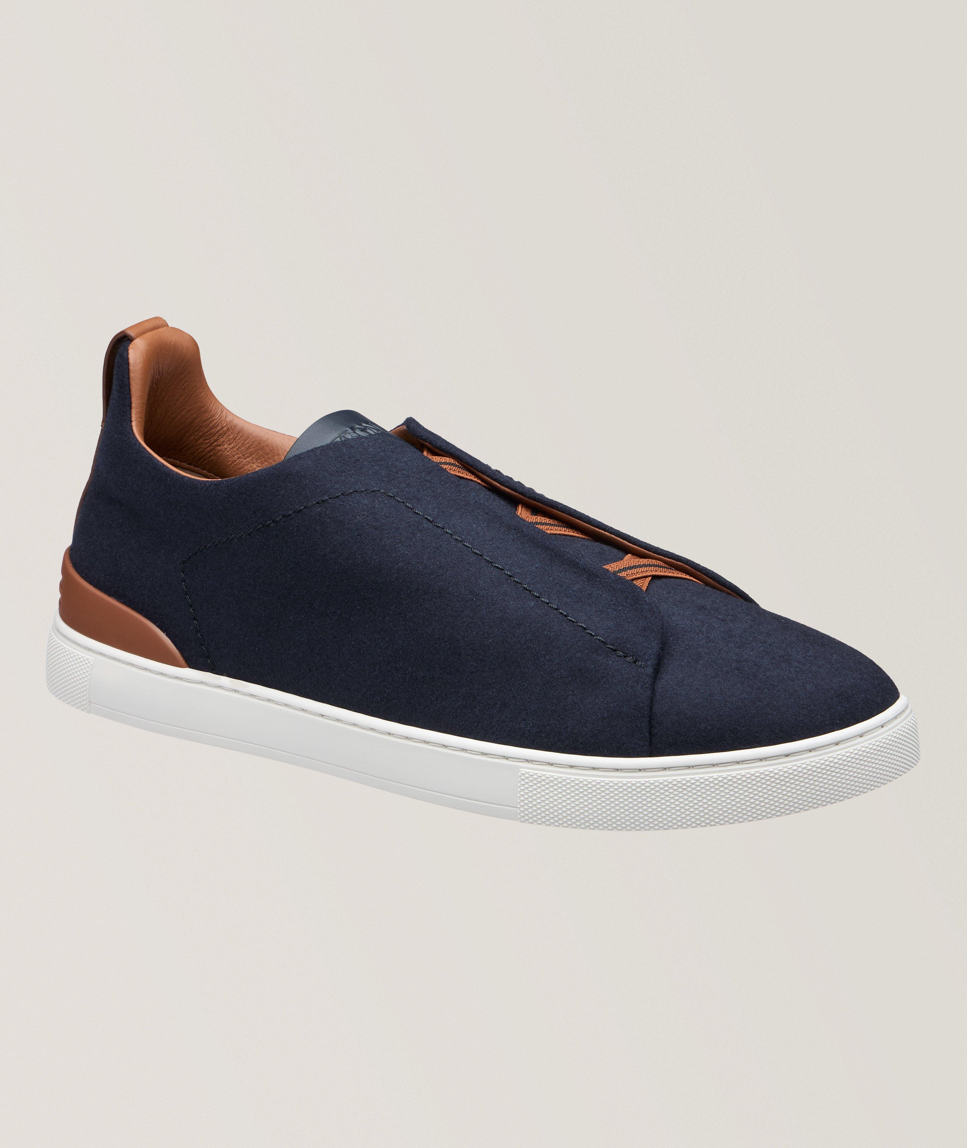 Triple Stitch Wool-Vicuna Sneakers image 0