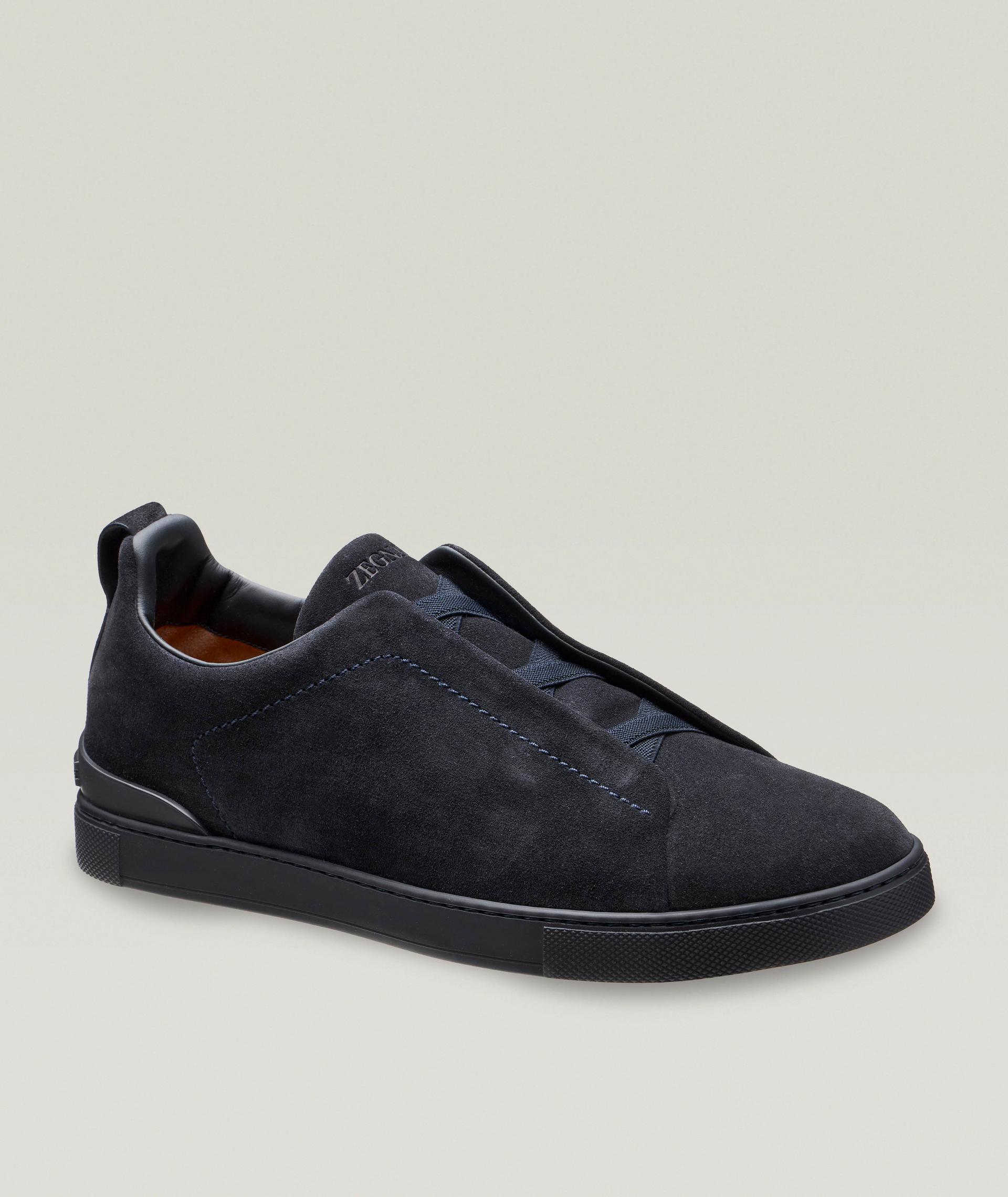 Triple Stitch Tonal Suede Sneakers image 0