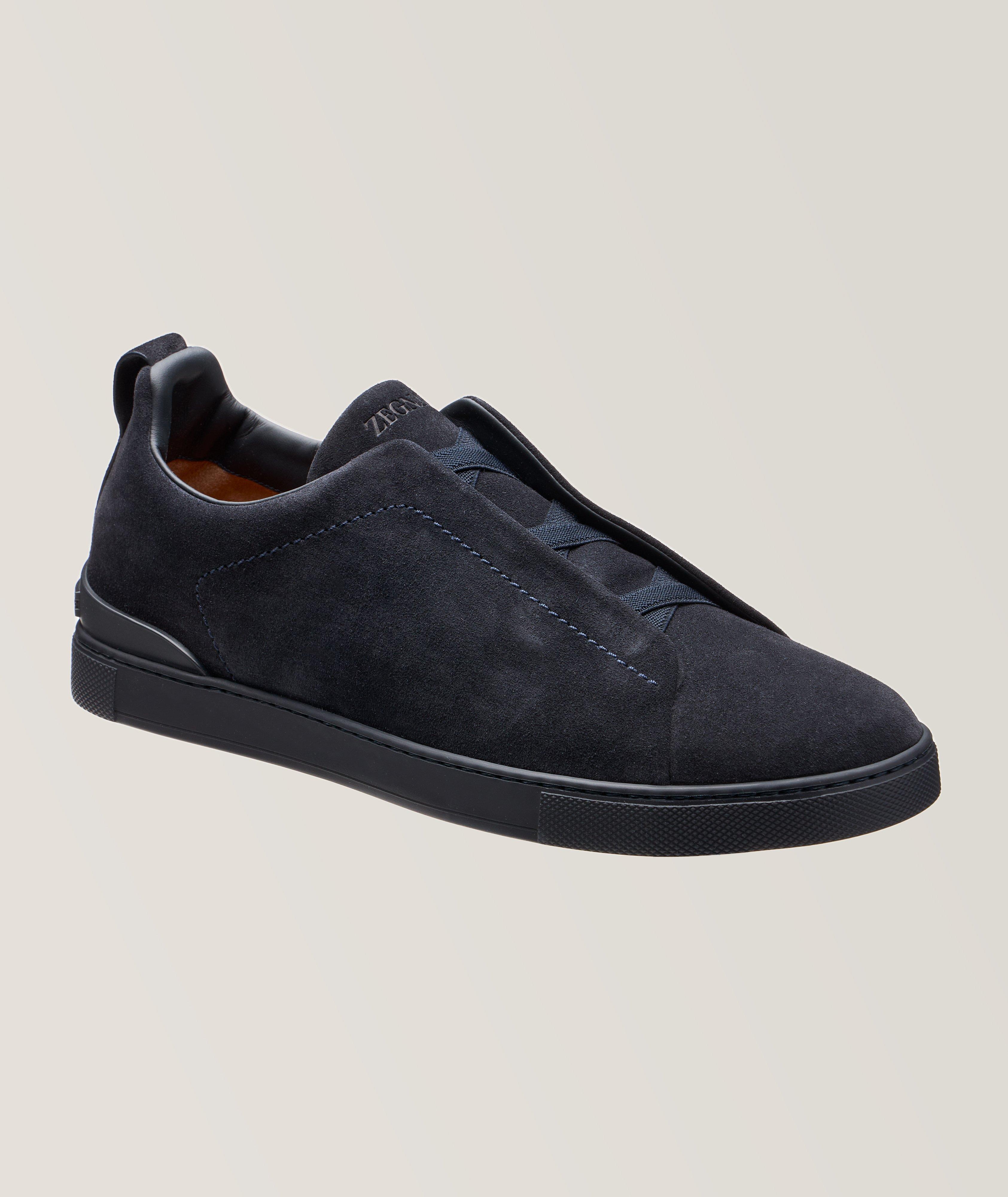 Triple Stitch Tonal Suede Sneakers image 0