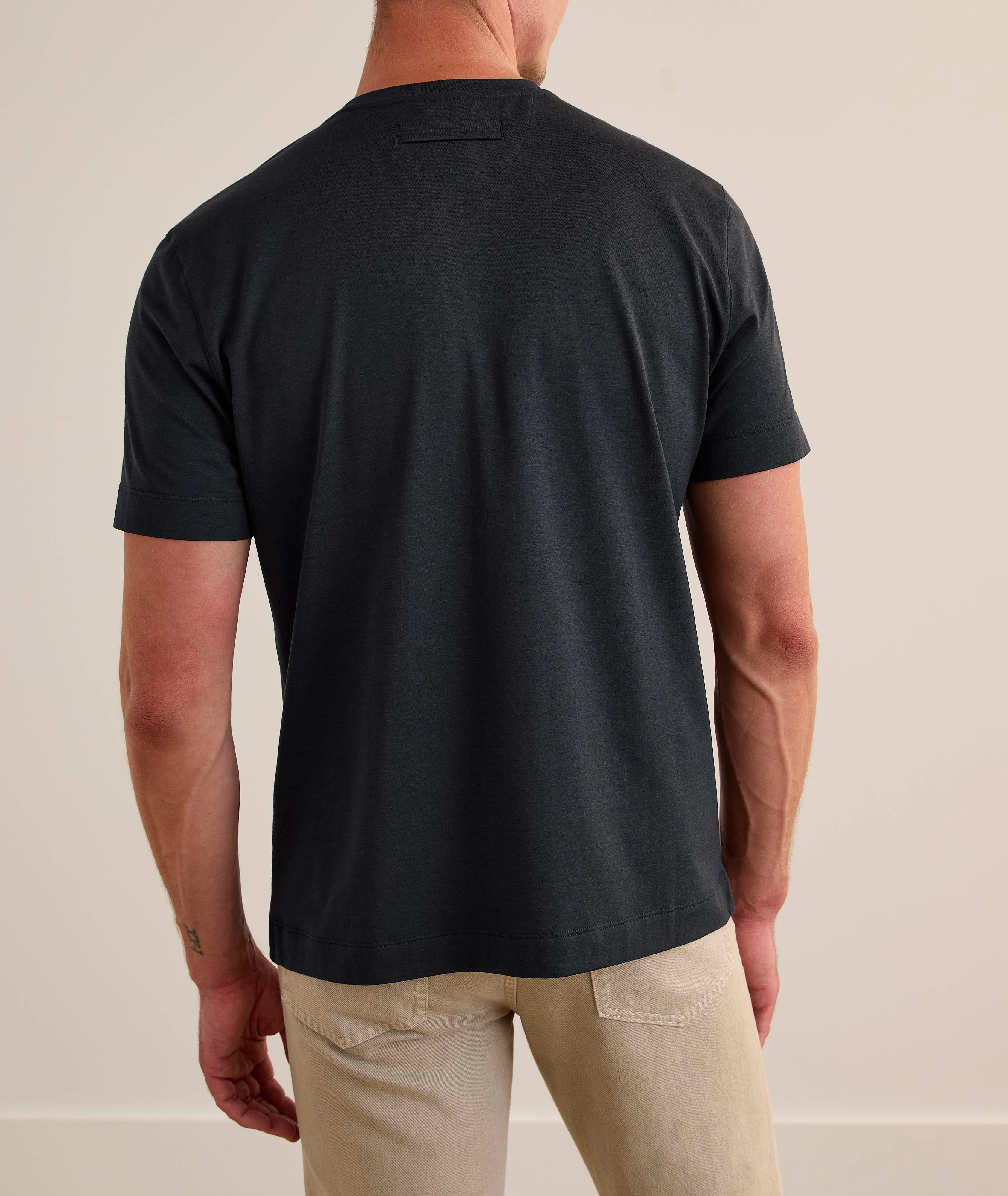Silk-Cotton Crewneck T-Shirt image 2