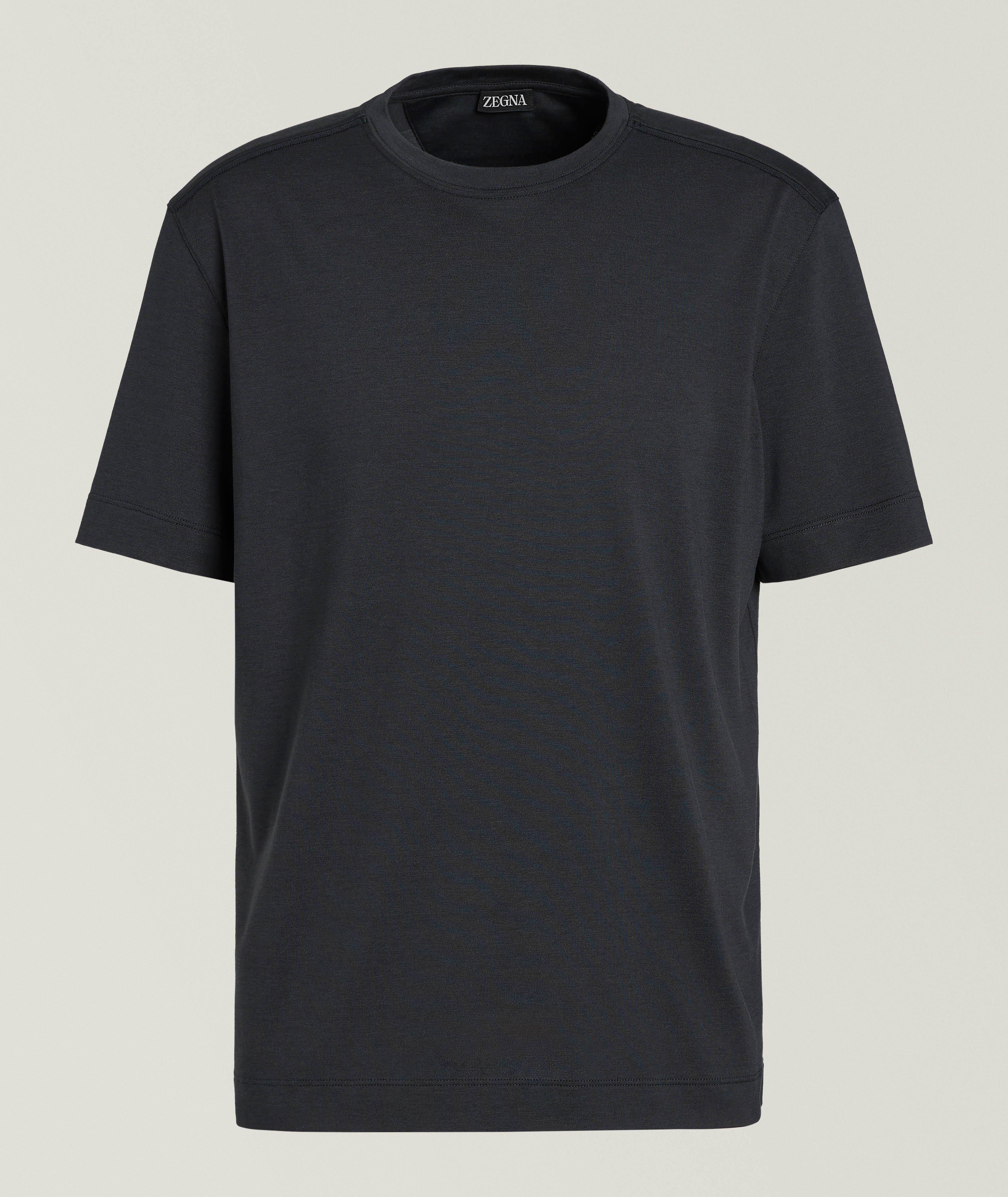 Silk-Cotton Crewneck T-Shirt image 0