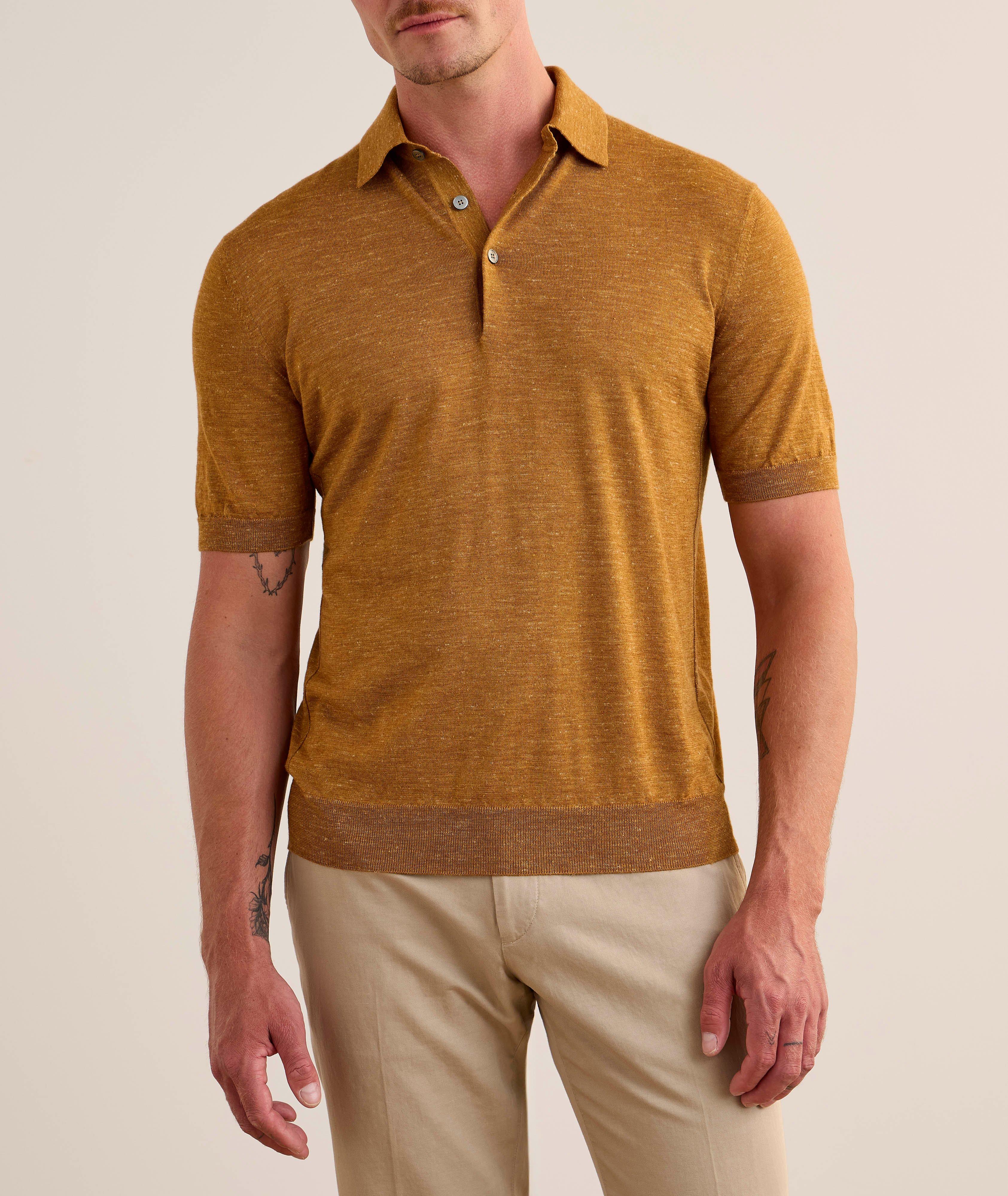 Silk-Cashmere-Linen Polo Shirt image 1