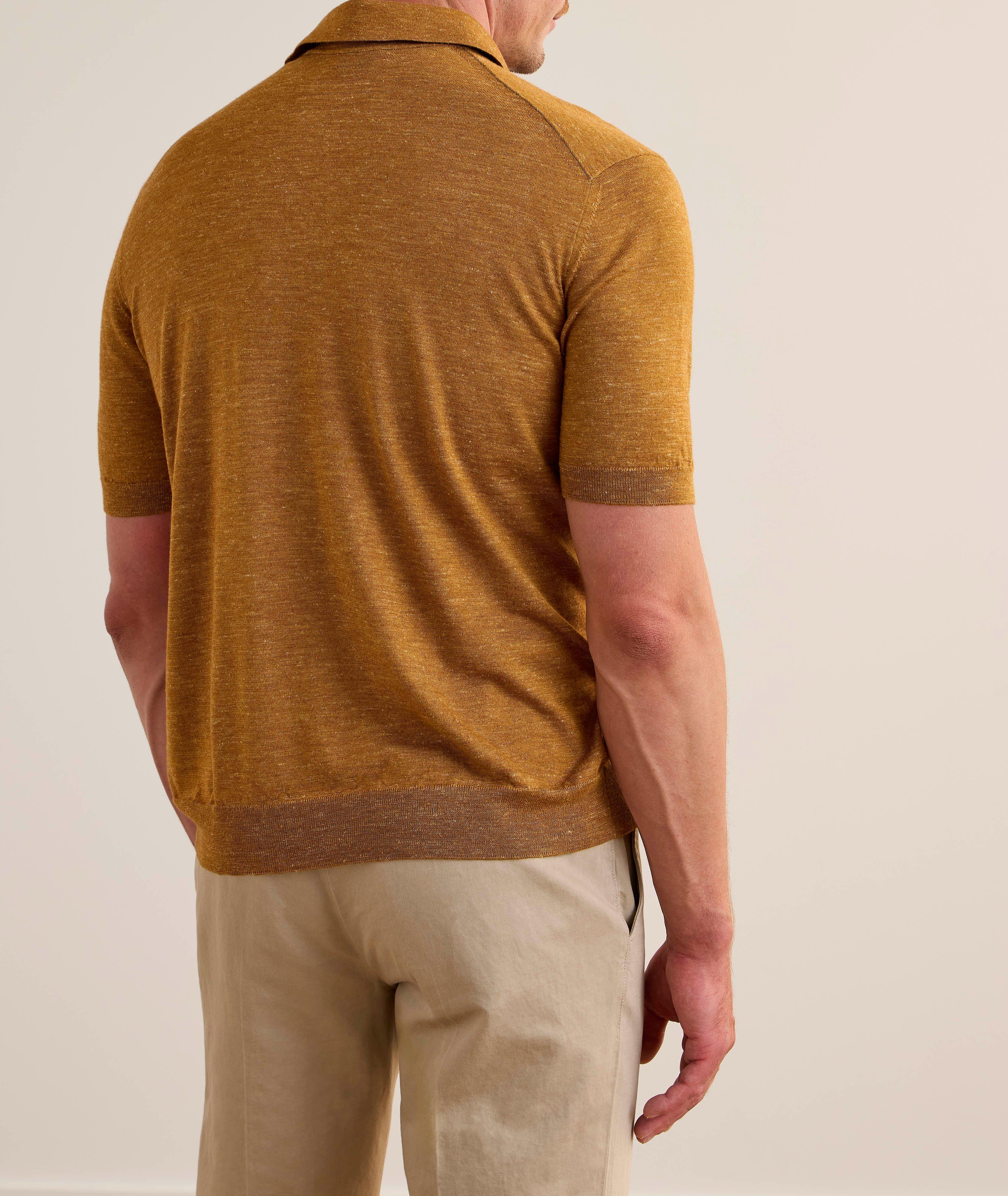 Silk-Cashmere-Linen Polo Shirt image 2