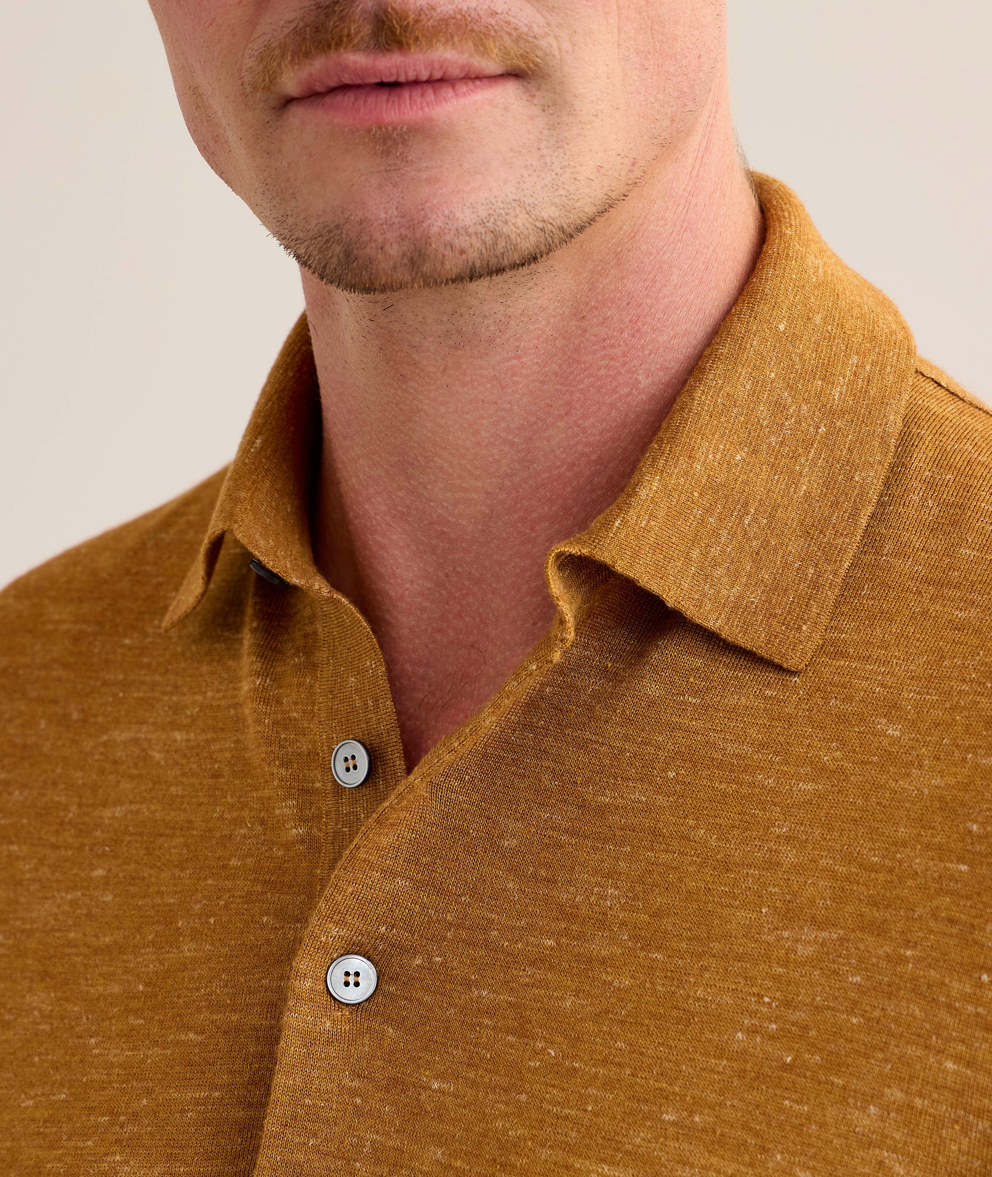 Silk-Cashmere-Linen Polo Shirt image 3