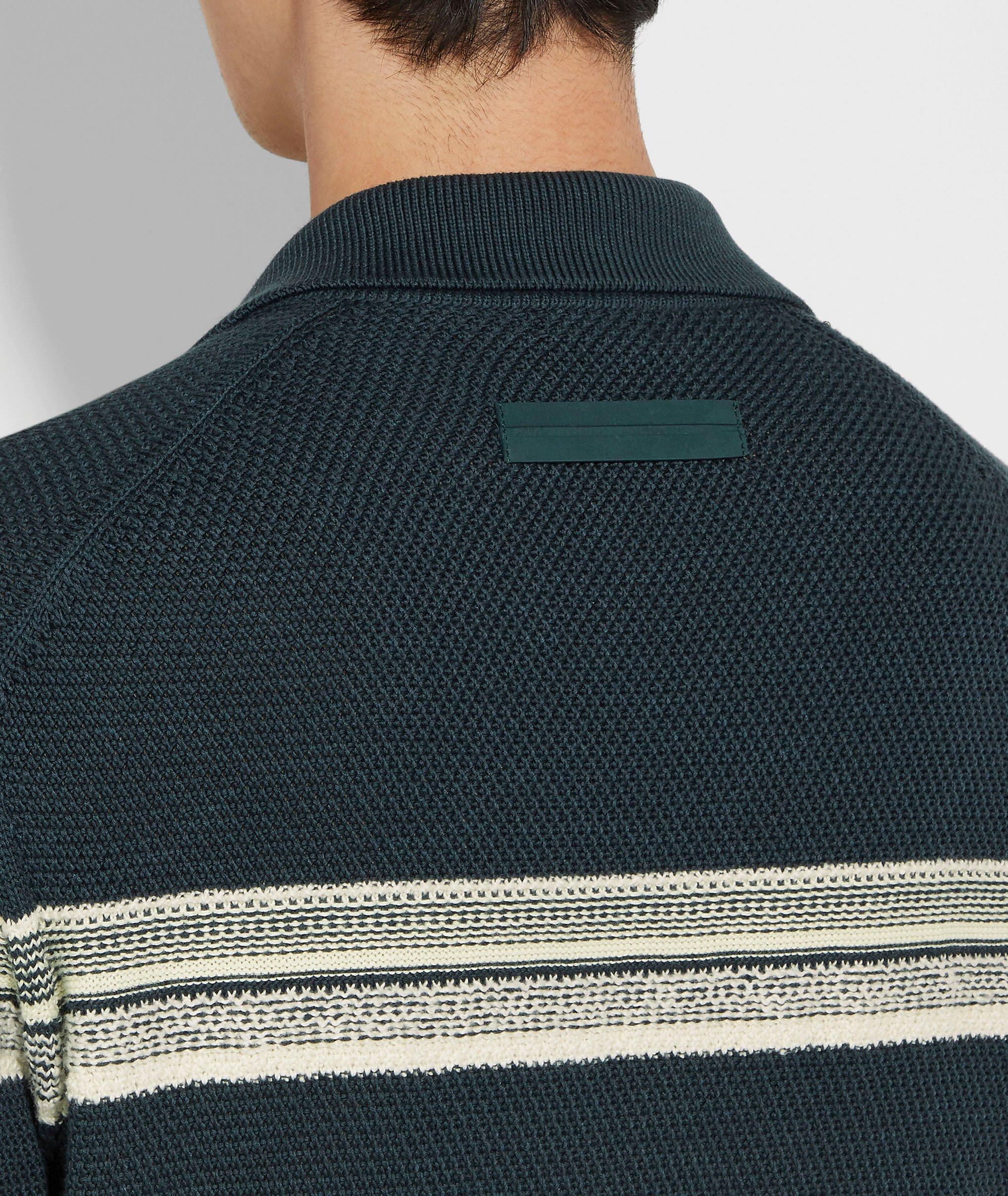 Stripe Cotton-Silk Blend Polo image 3