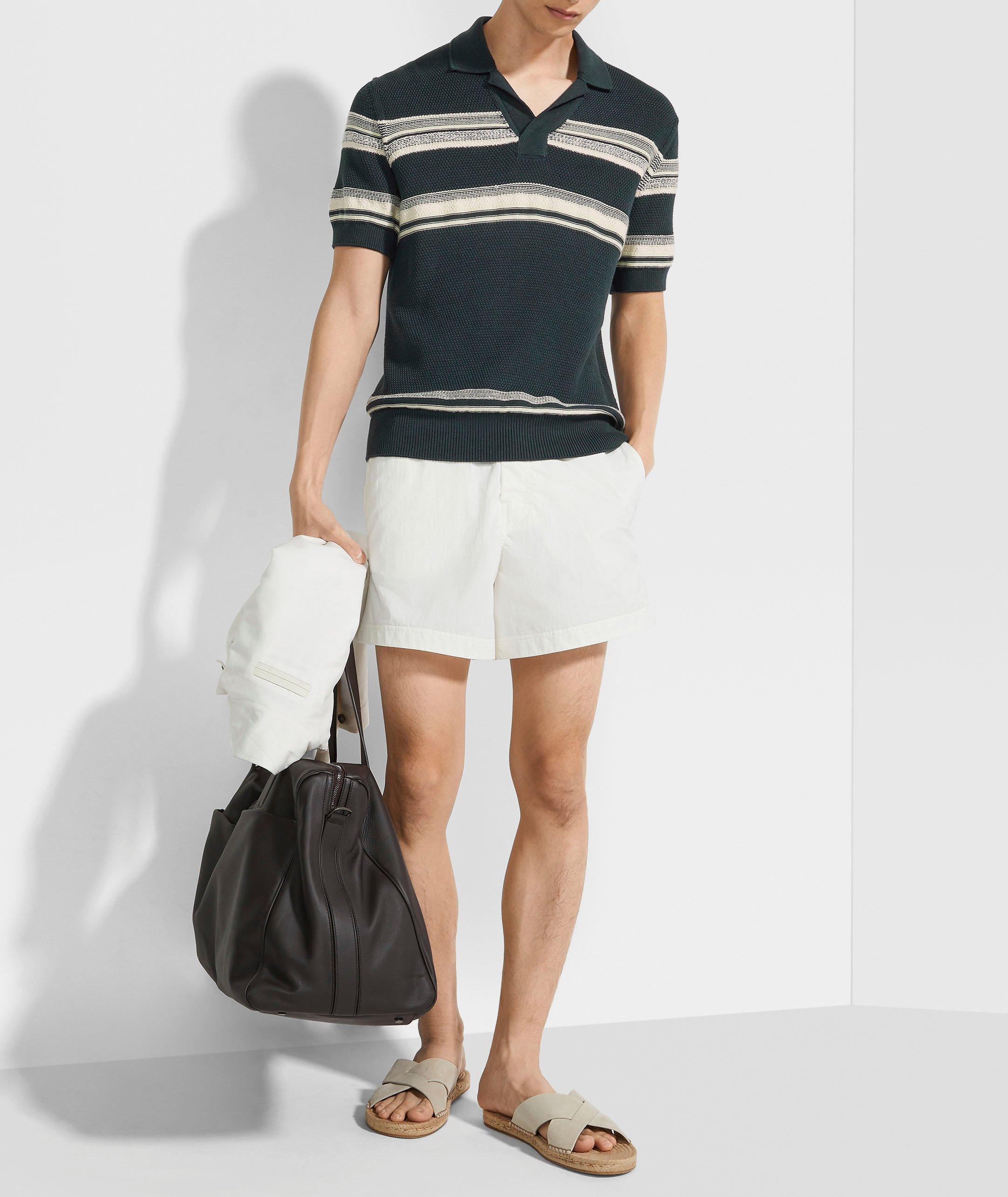 Stripe Cotton-Silk Blend Polo image 4