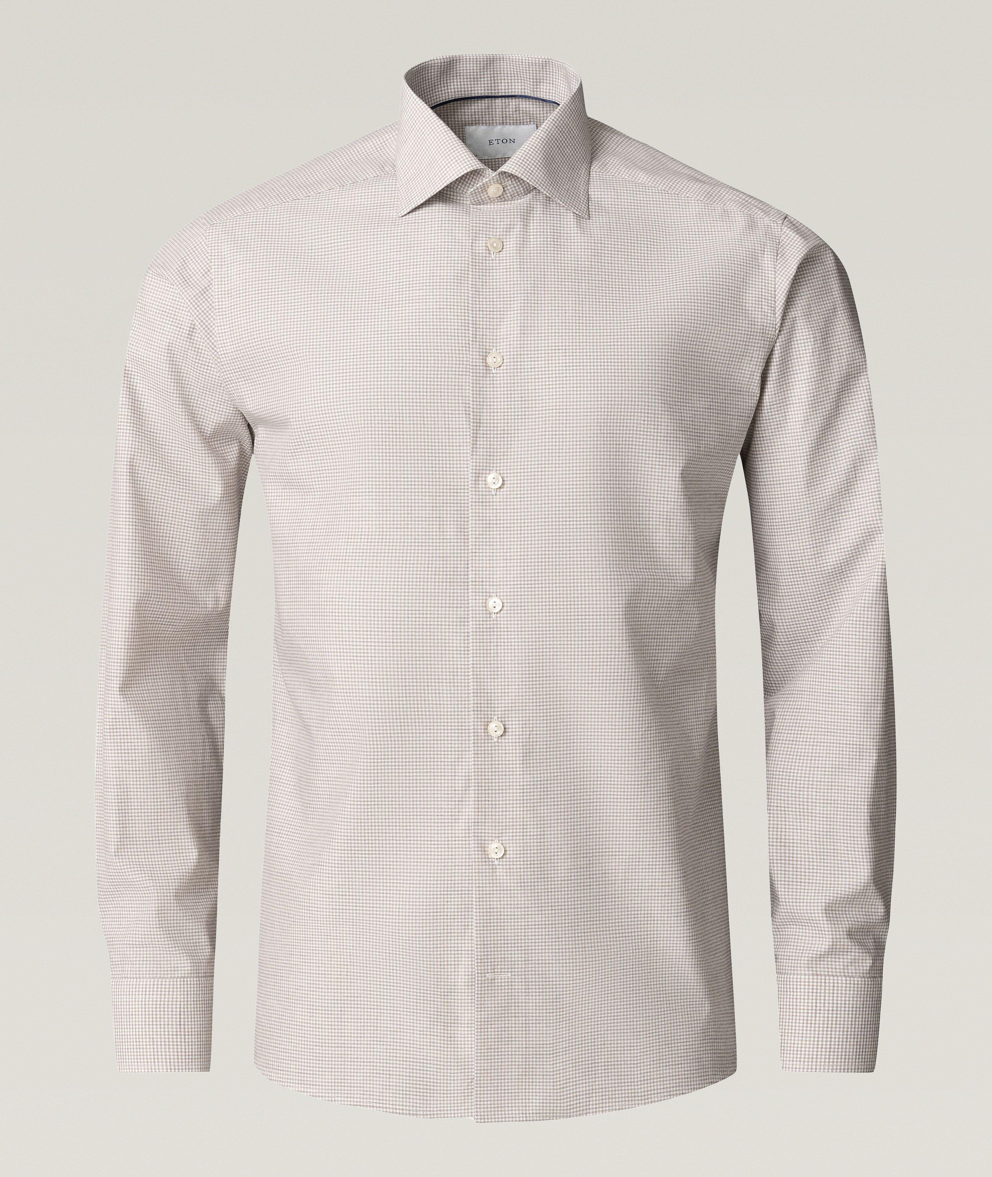 Slim-Fit Fine Check Dress Shirt image 1
