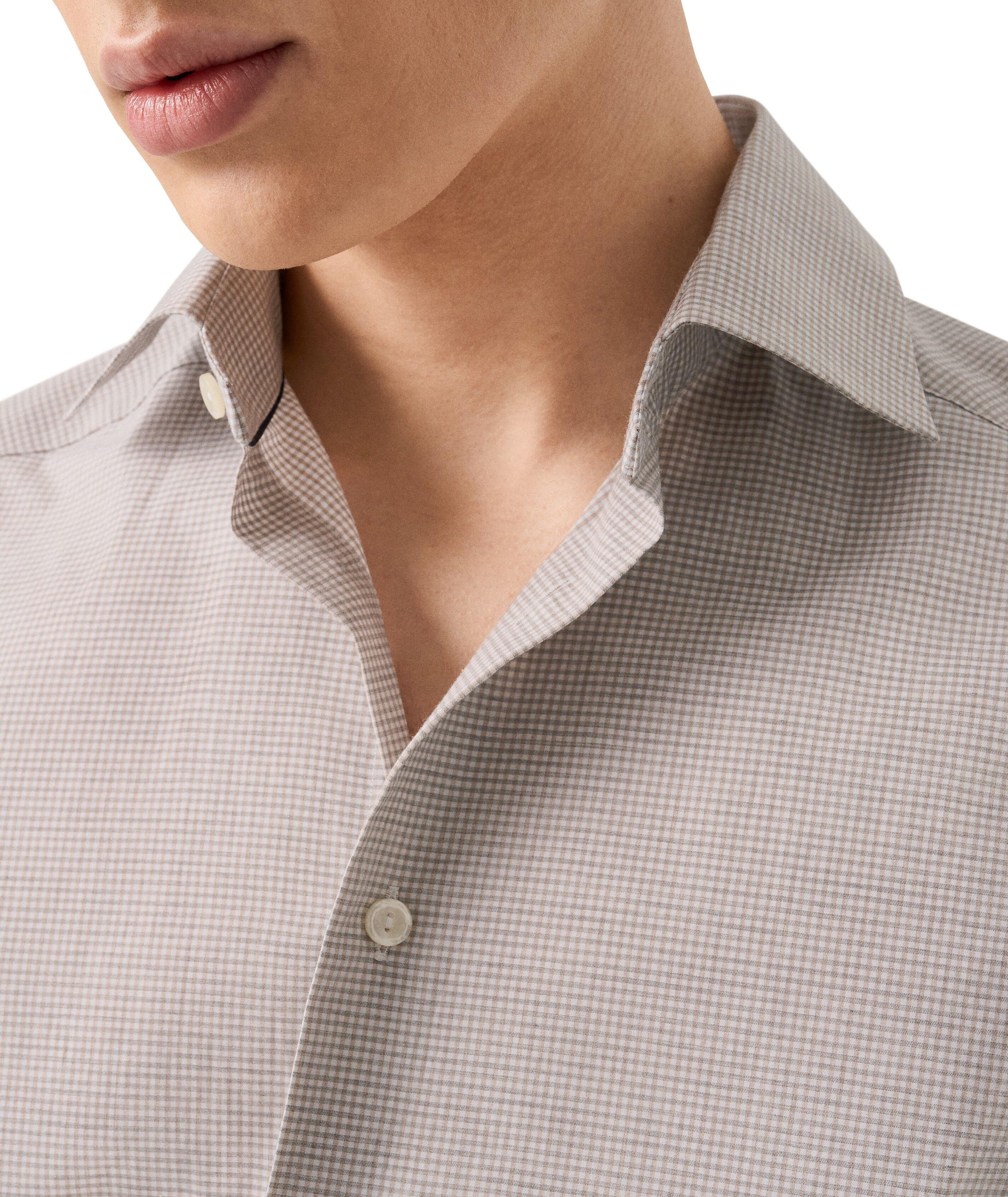 Slim-Fit Fine Check Dress Shirt image 4