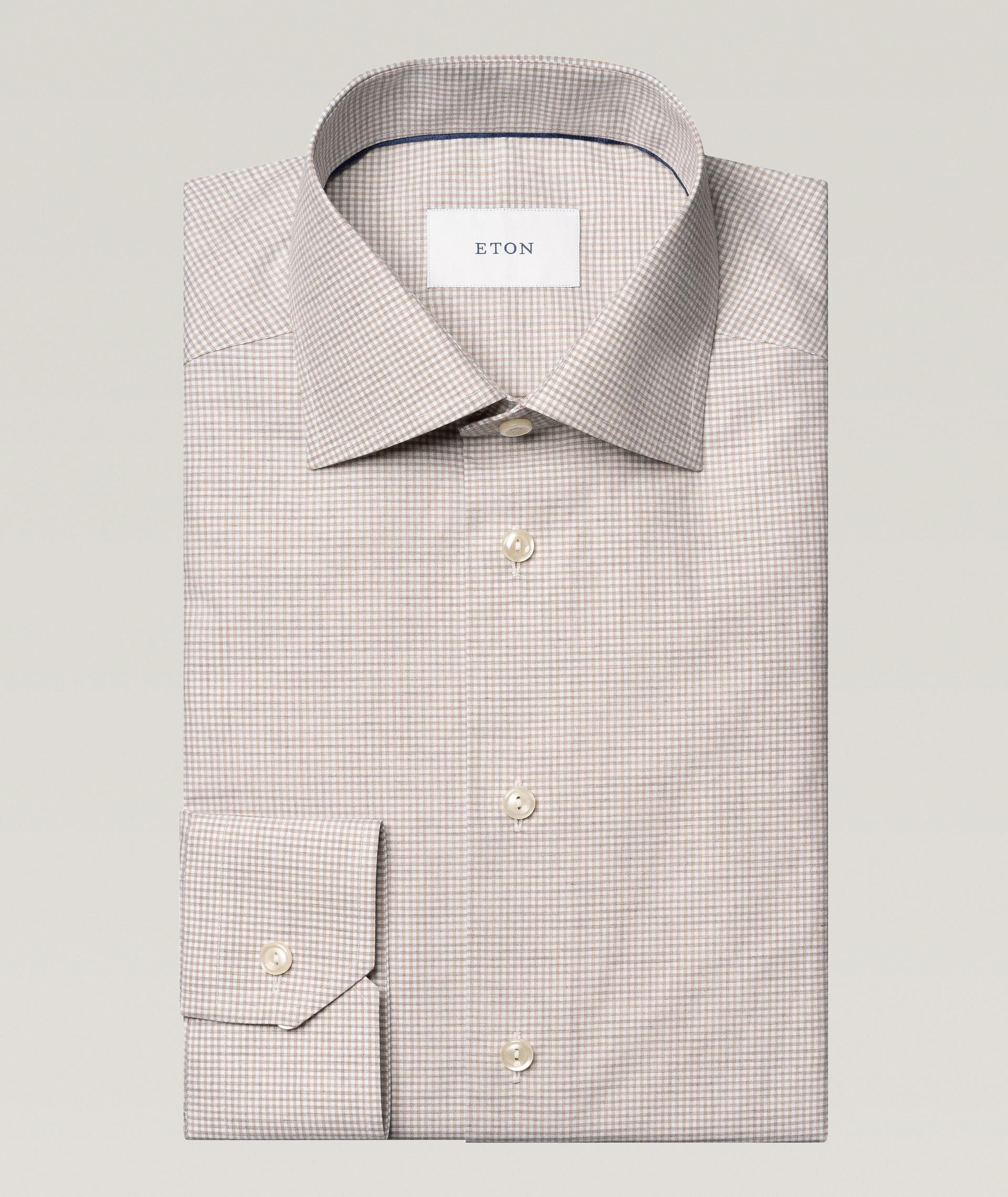 Chemise habillée à motif quadrillé de coupe amincie image 0