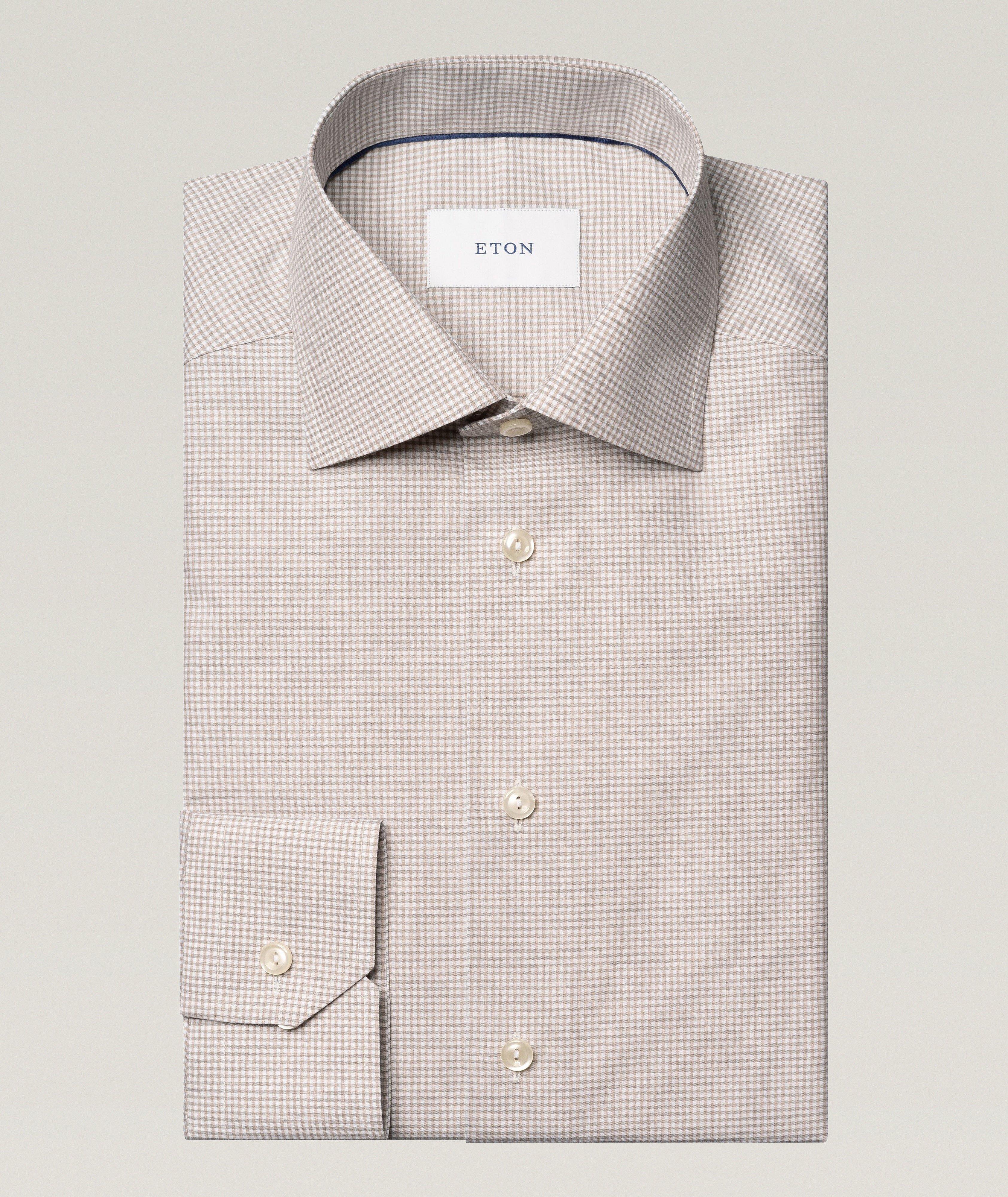 Slim-Fit Fine Check Dress Shirt image 0