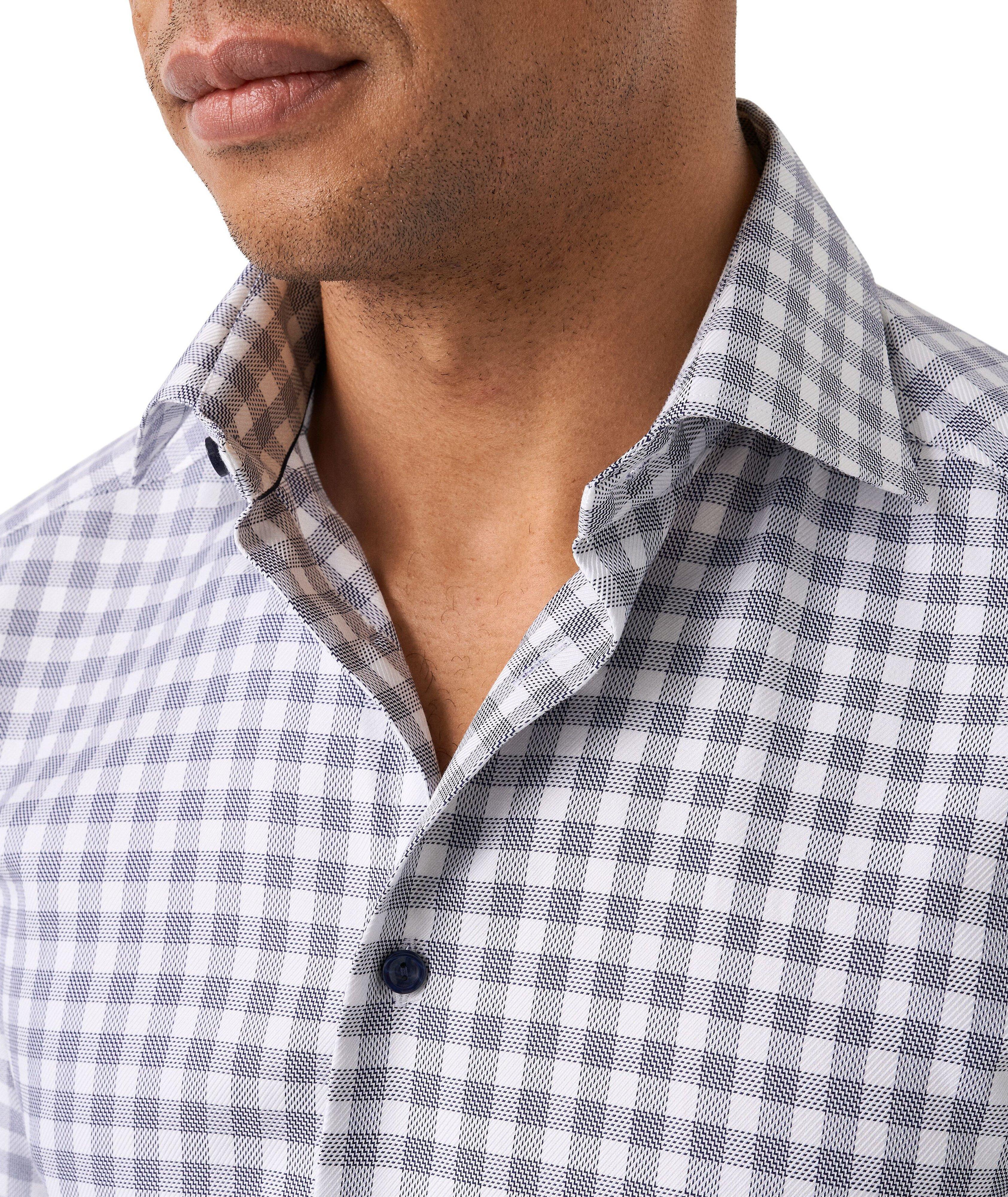 Contemporary-Fit Check Twill Dress Shirt image 4