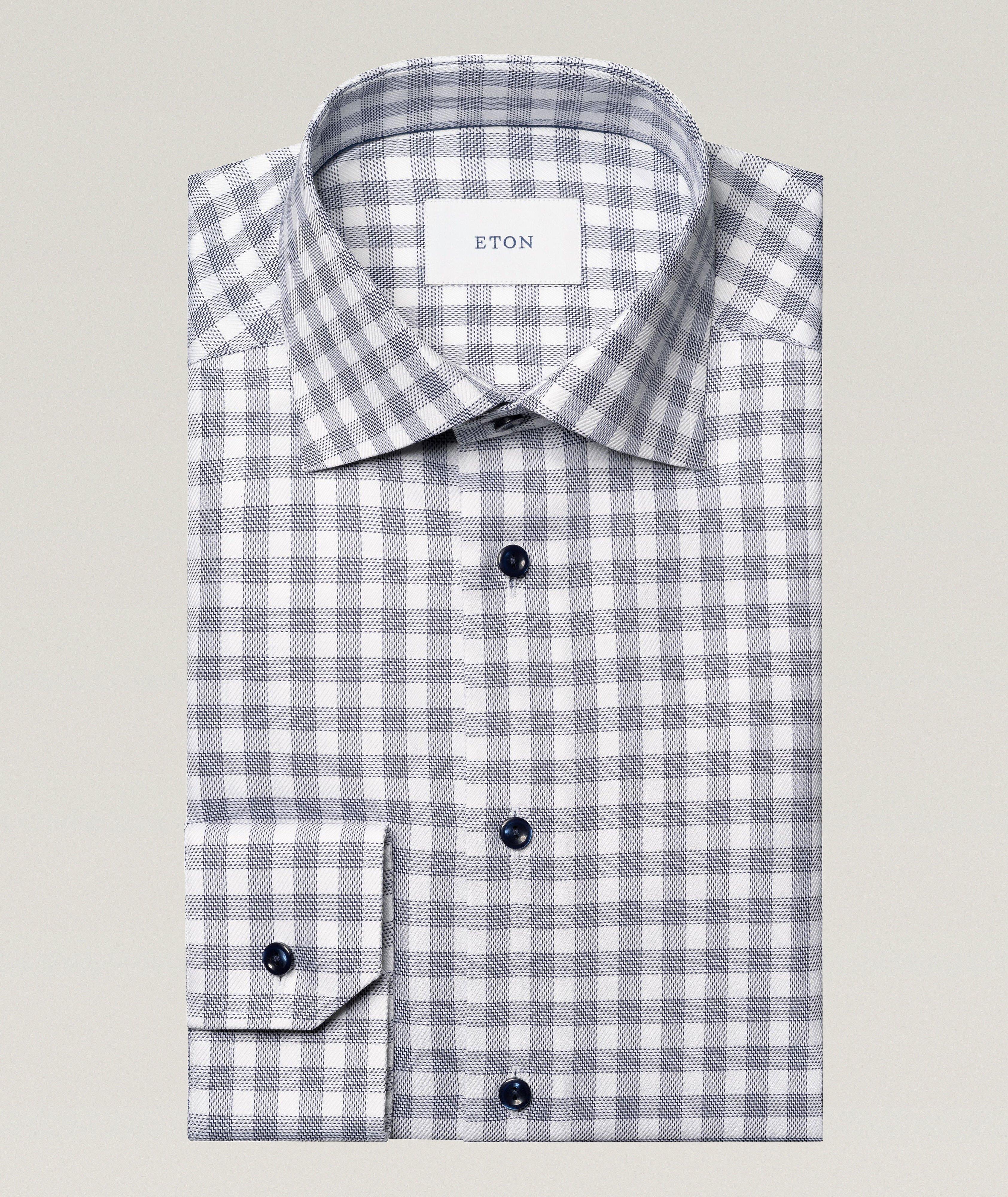 Contemporary-Fit Check Twill Dress Shirt image 0