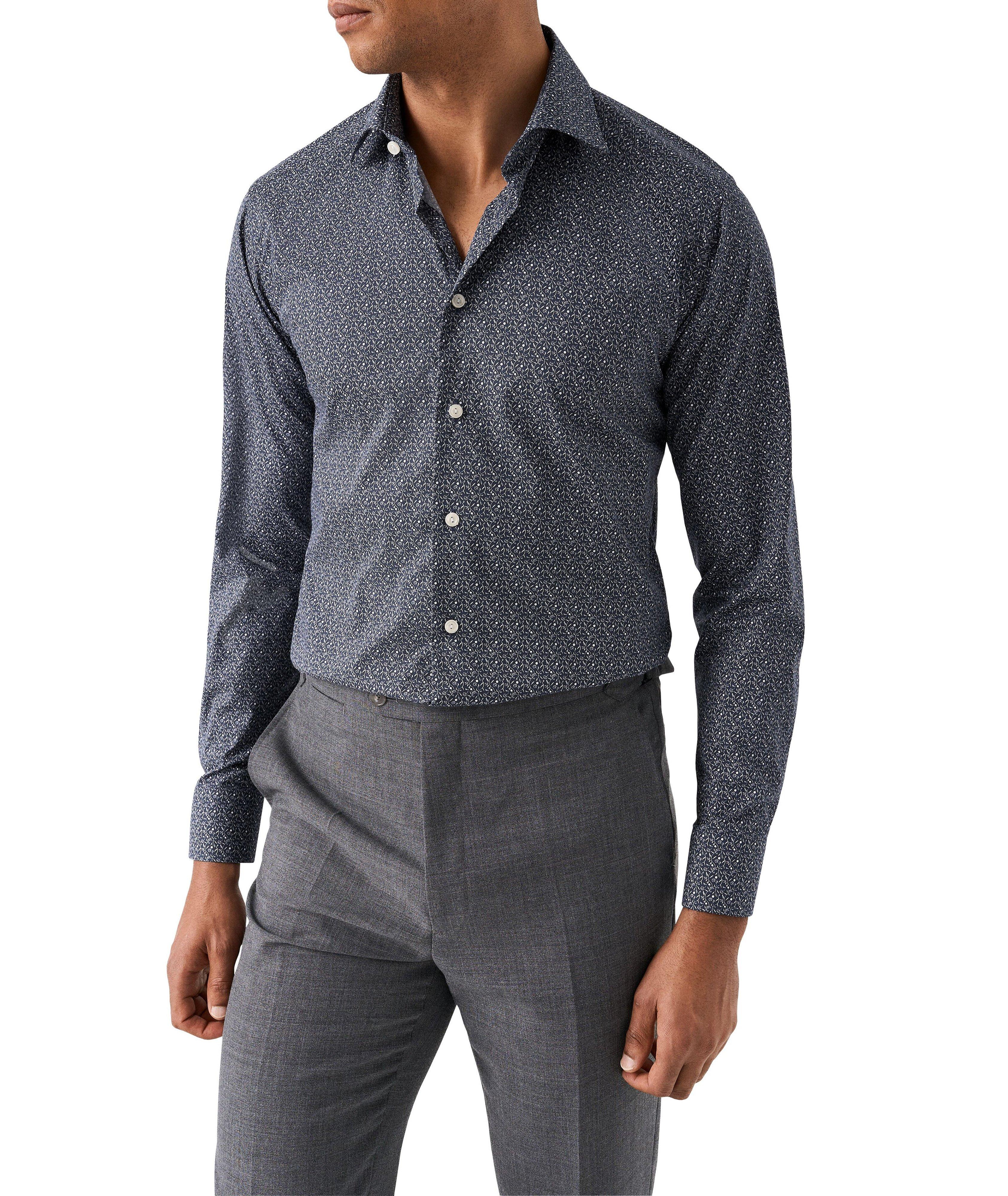 Contemporary-Fit Floral Twill Dress Shirt image 2