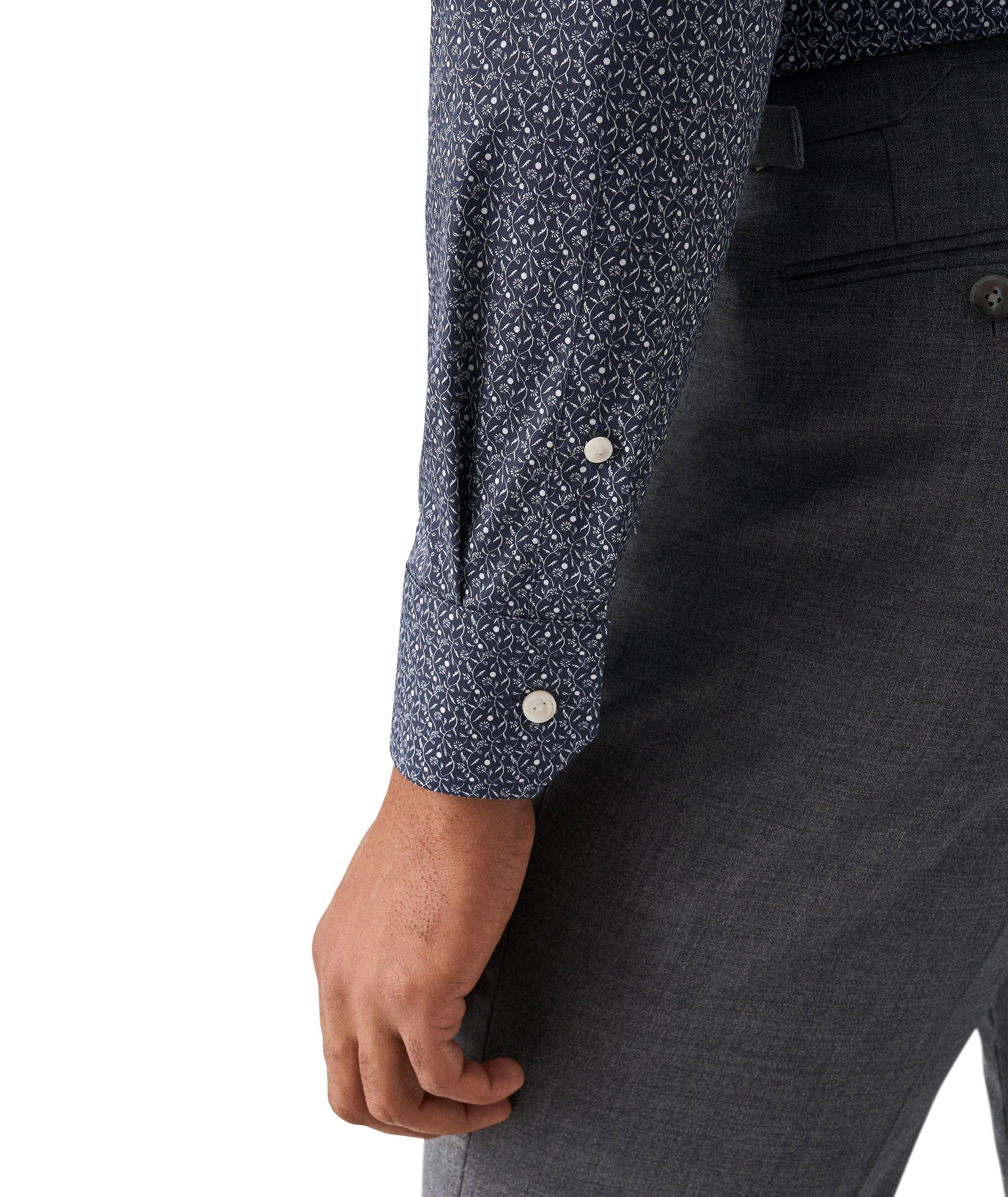 Contemporary-Fit Floral Twill Dress Shirt image 5