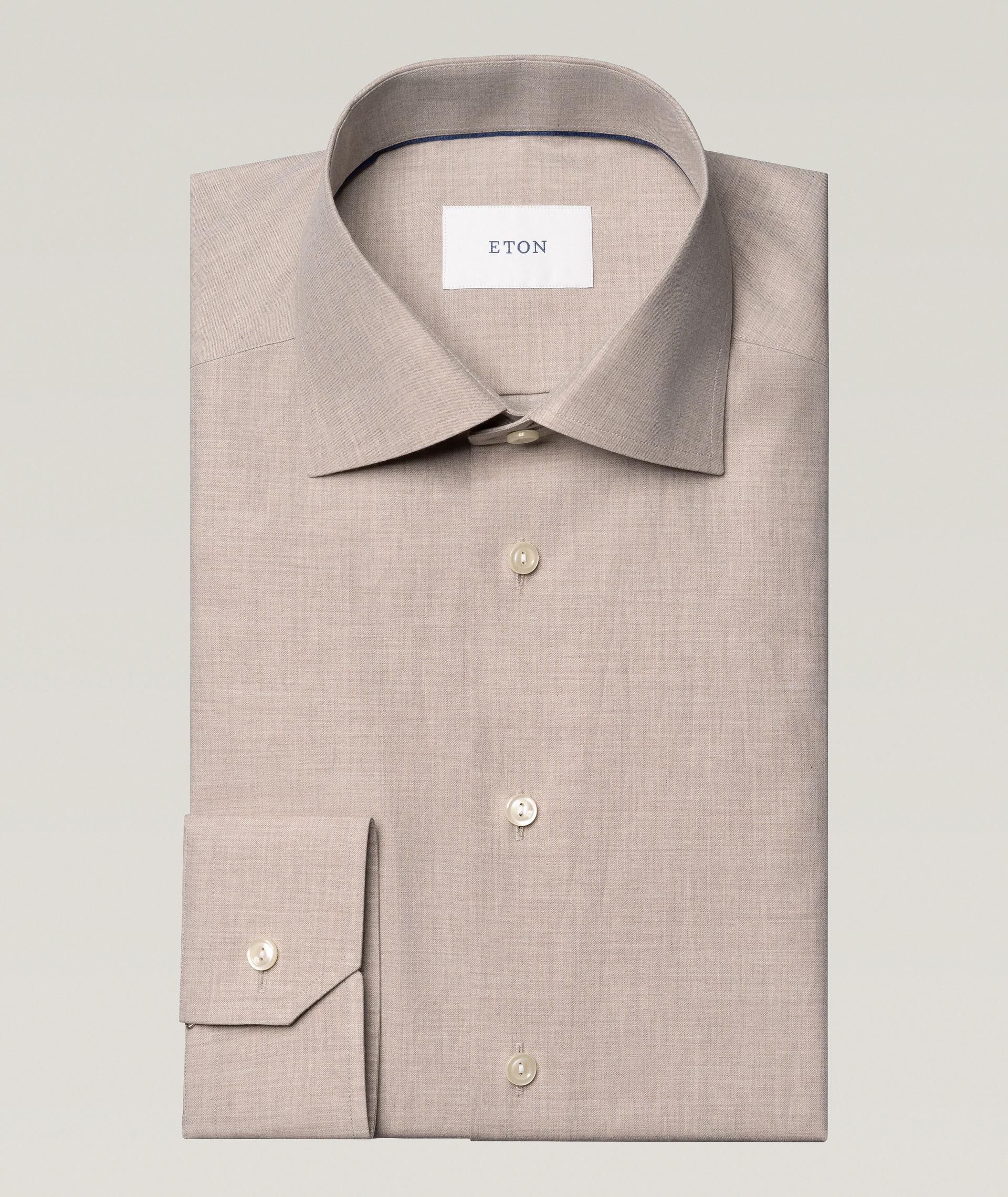 Contemporary-Fit Mélange Twill Dress Shirt image 0