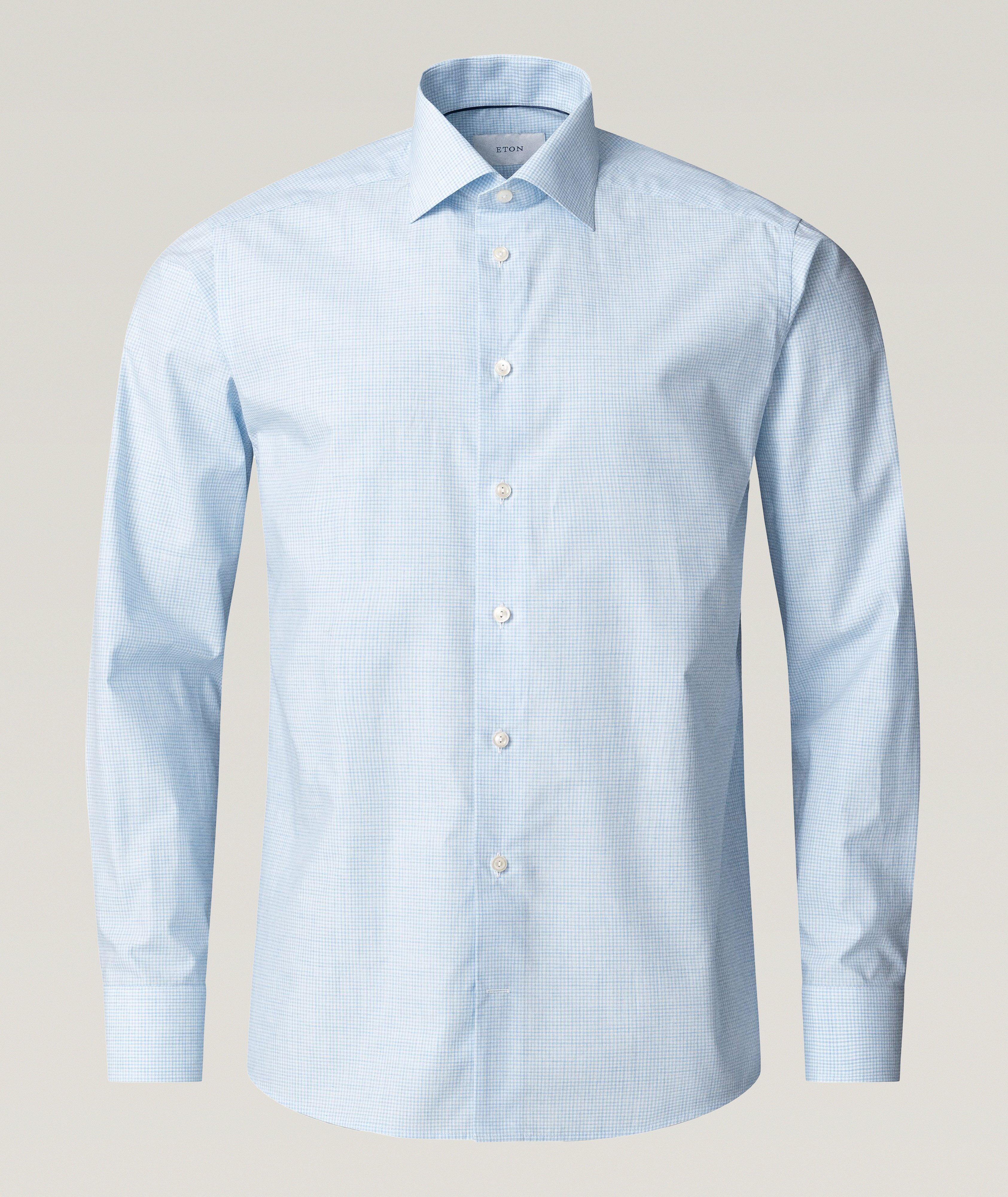 Slim-Fit Fine Check Dress Shirt image 1