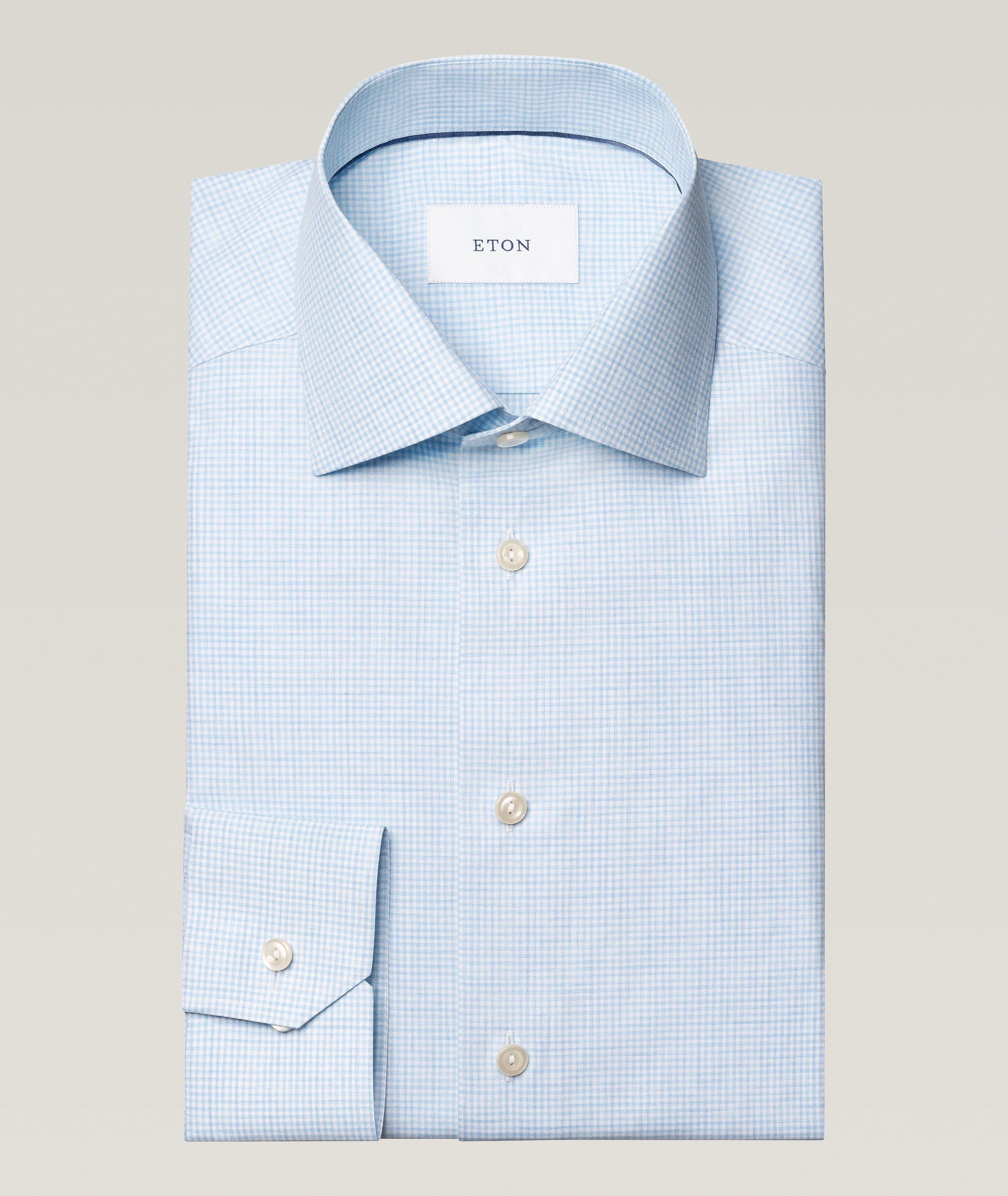 Slim-Fit Fine Check Dress Shirt image 0