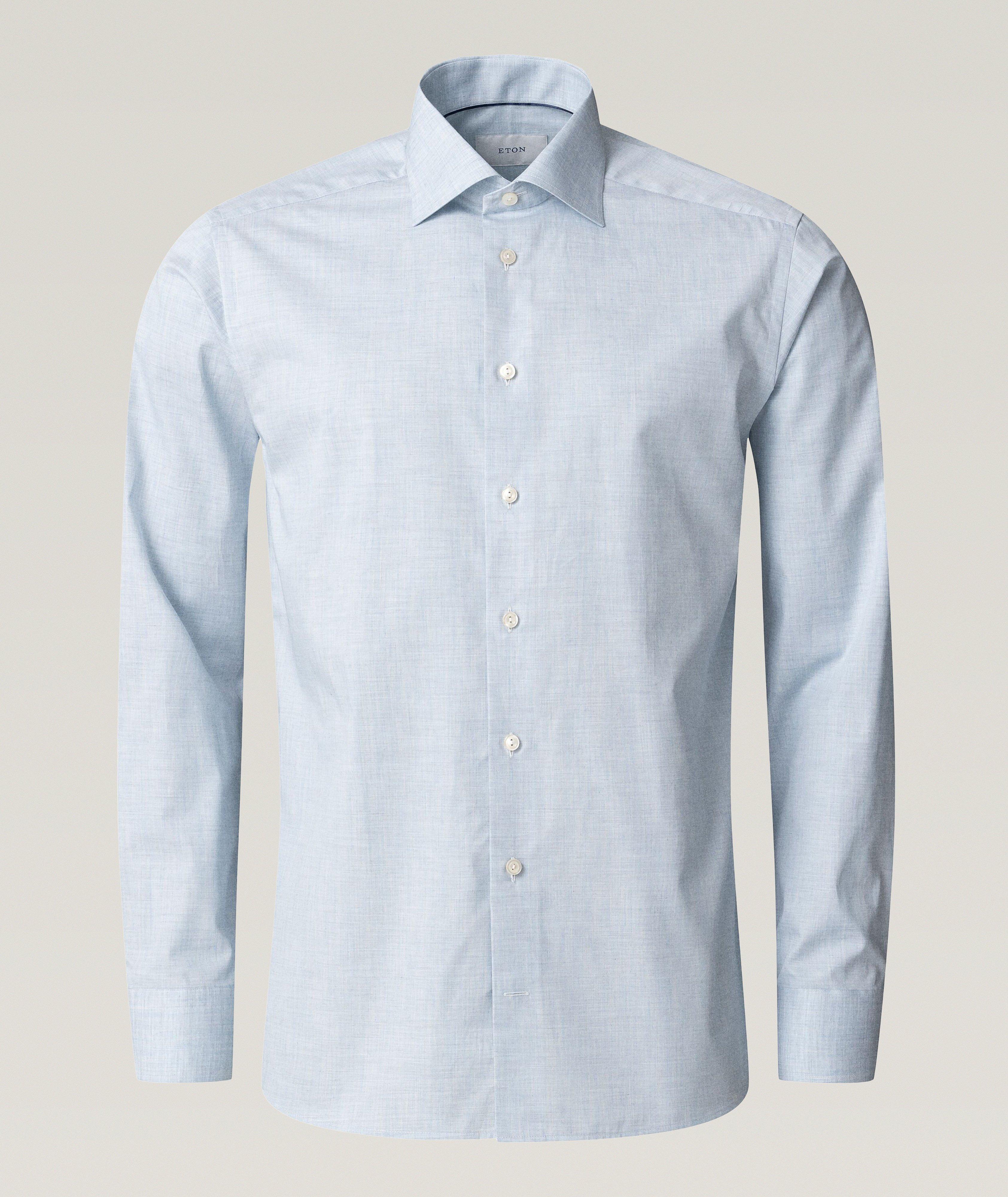 Contemporary-Fit Mélange Twill Dress Shirt image 1