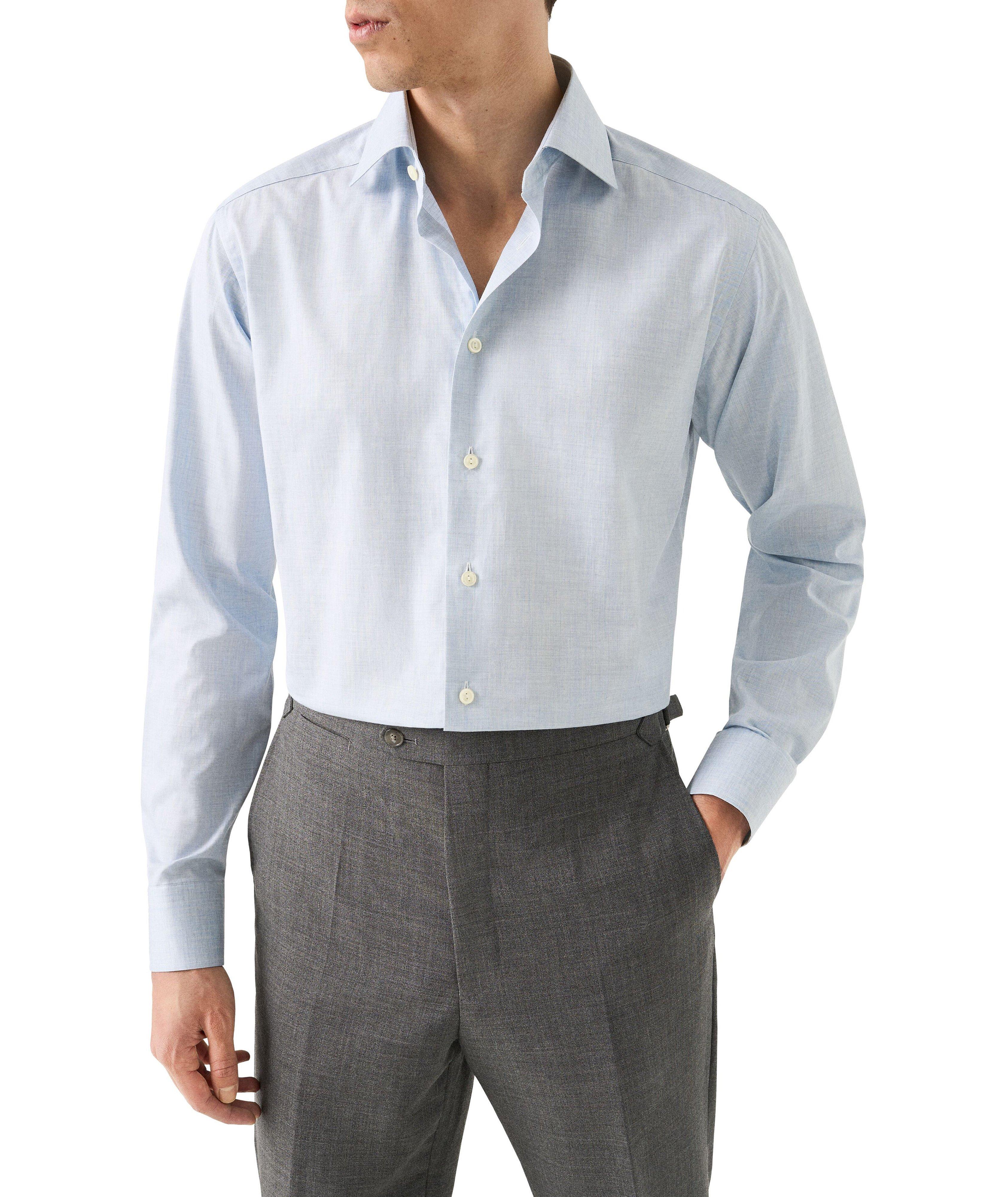 Contemporary-Fit Mélange Twill Dress Shirt image 2