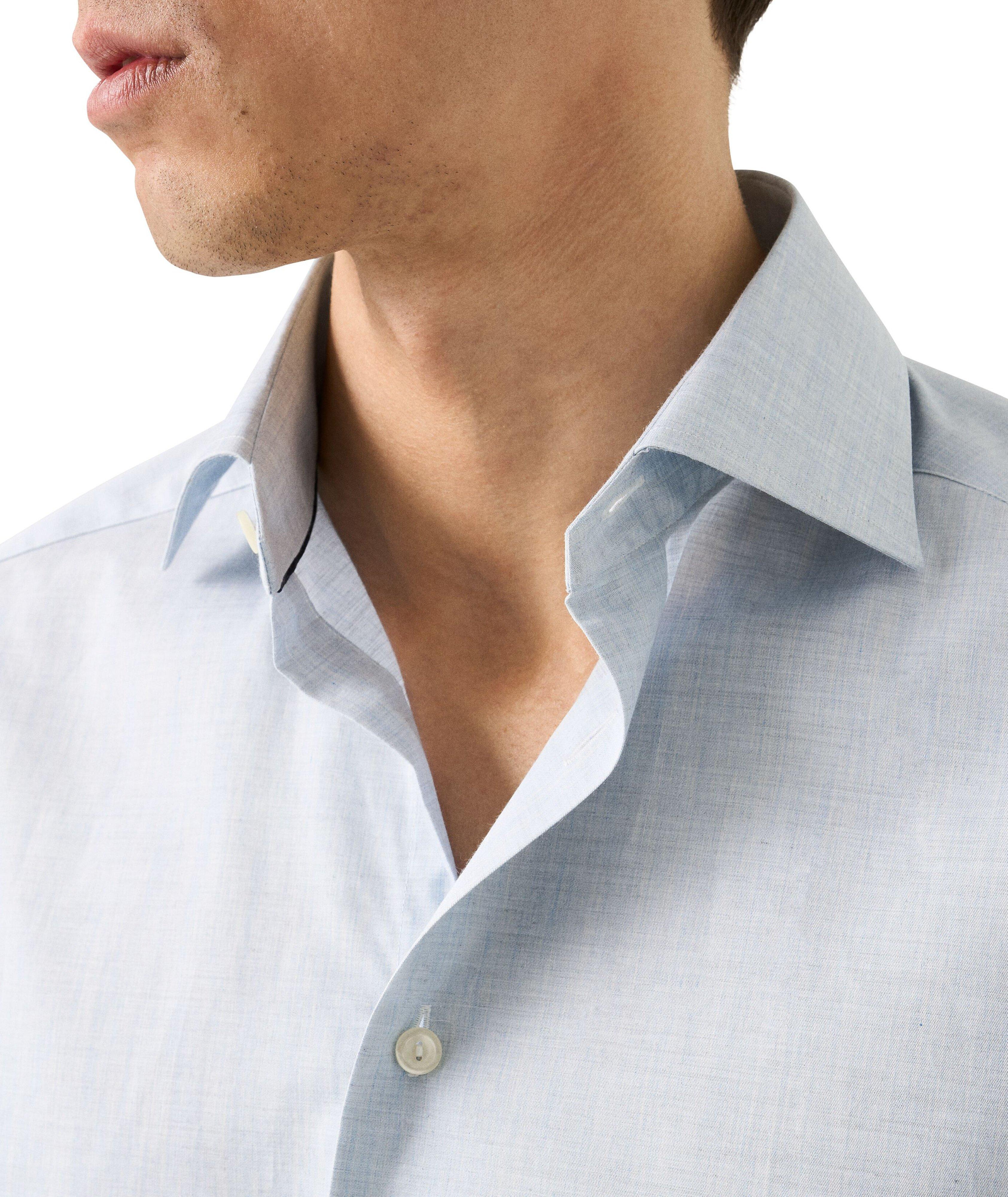 Contemporary-Fit Mélange Twill Dress Shirt image 4
