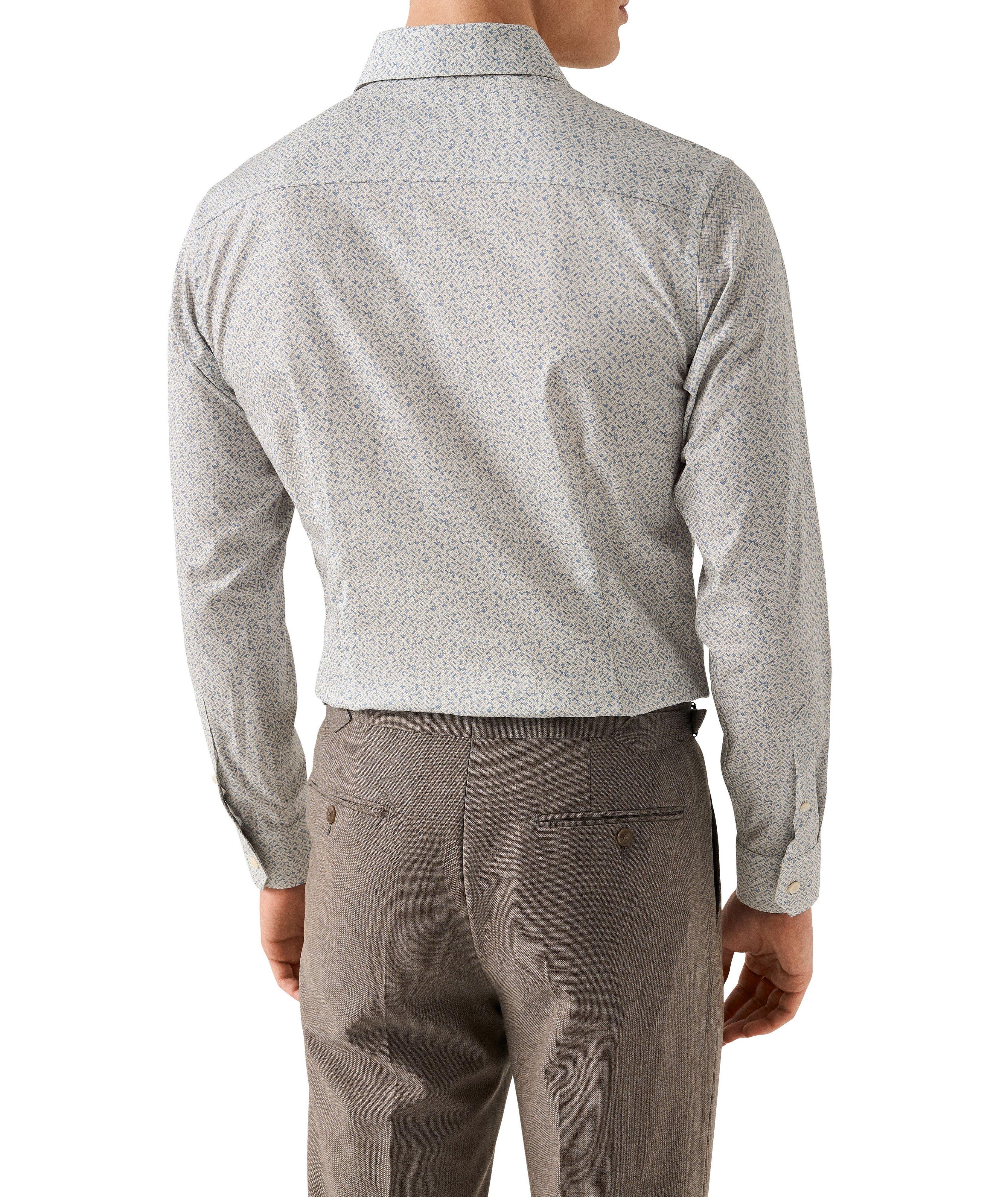 Contemporary-Fit Geometric Twill Dress Shirt image 3