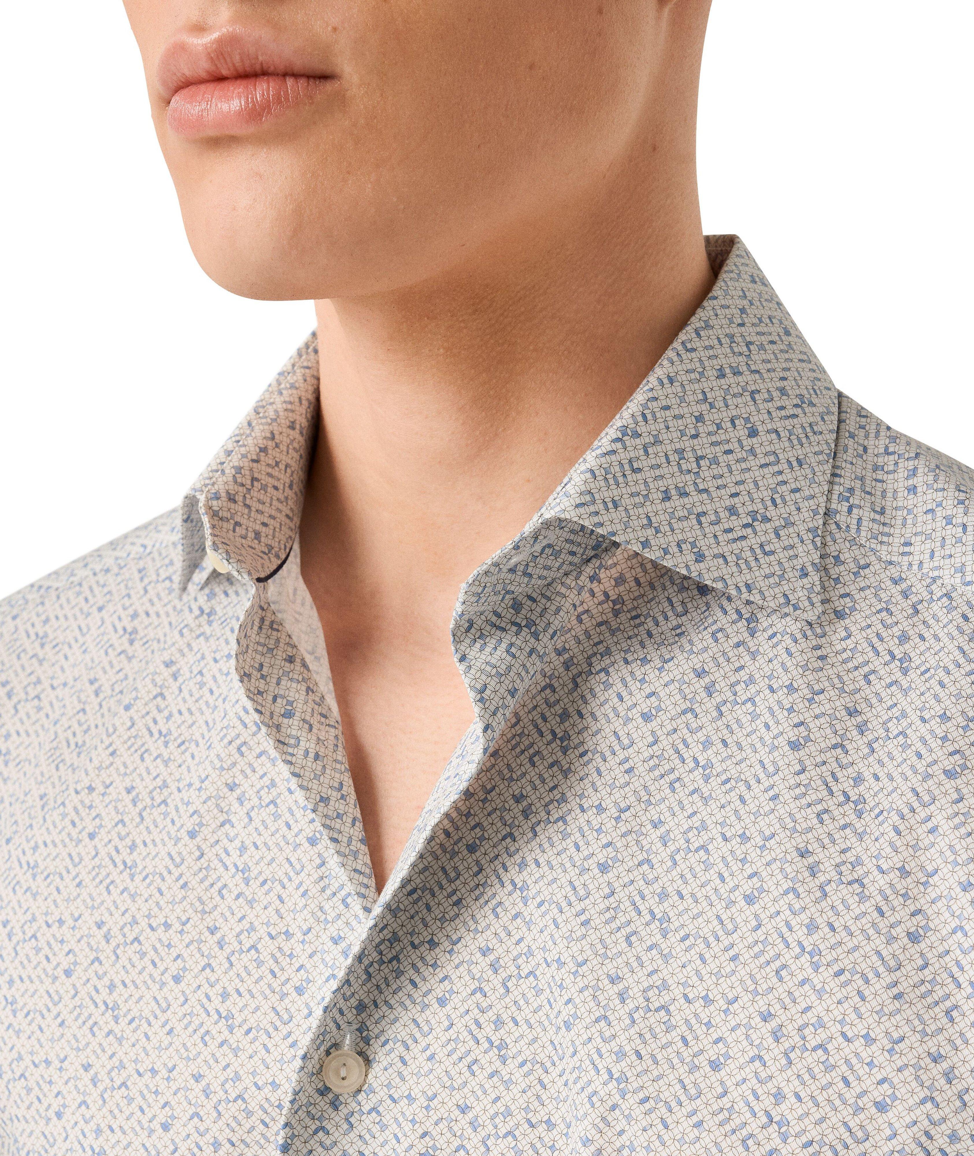 Contemporary-Fit Geometric Twill Dress Shirt image 4