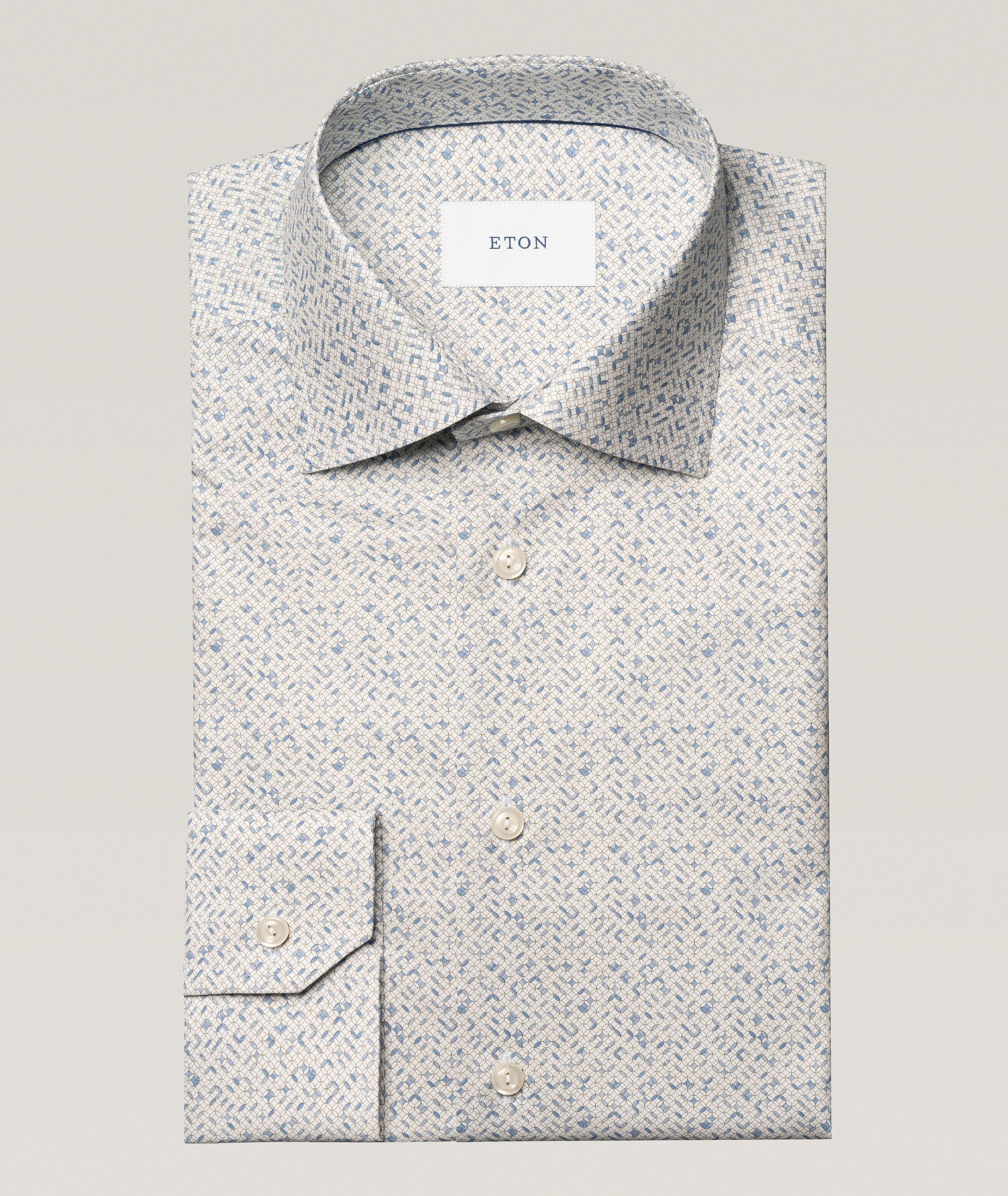 Contemporary-Fit Geometric Twill Dress Shirt image 0
