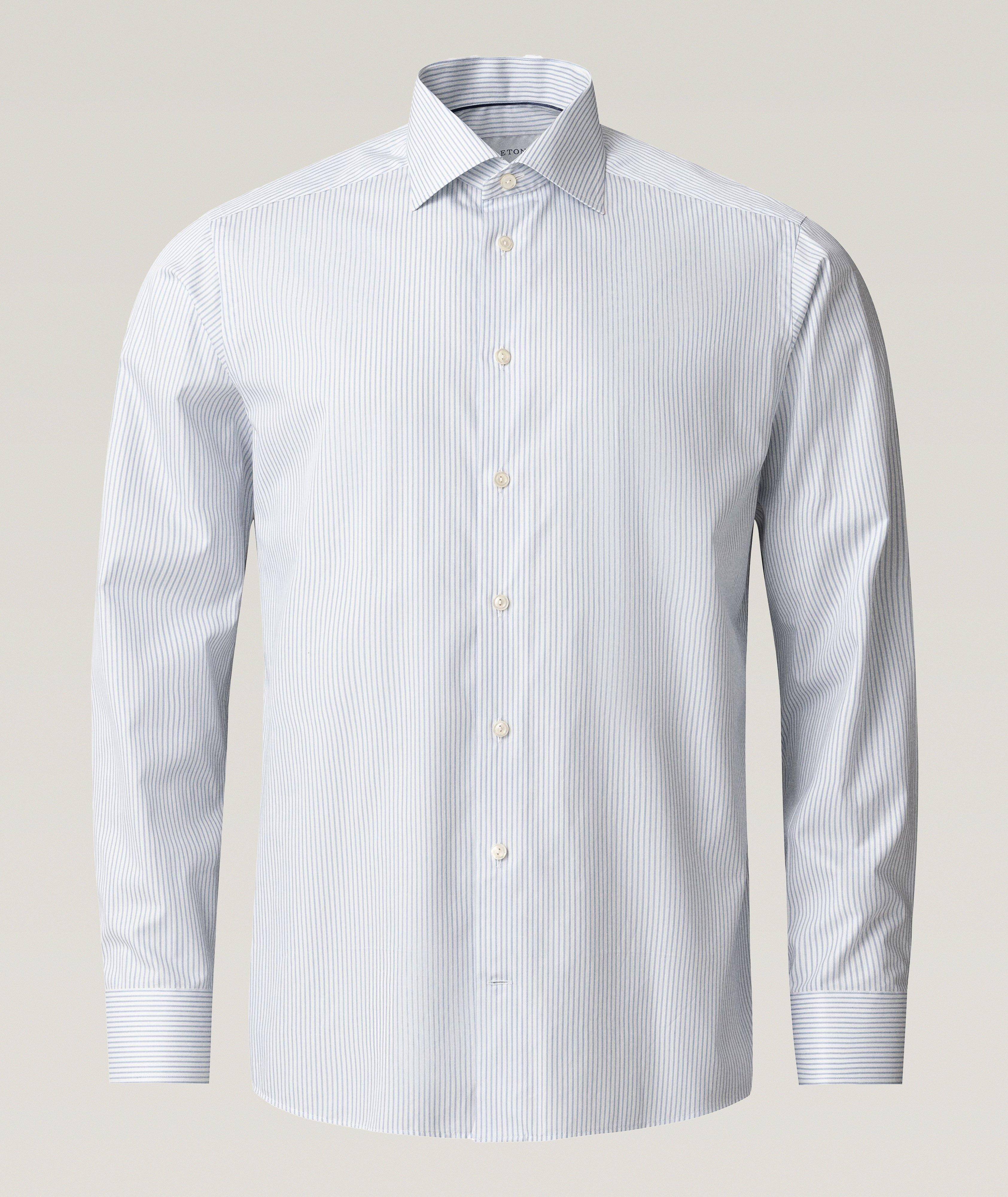 Slim-Fit Stripe Twill Dress Shirt image 1