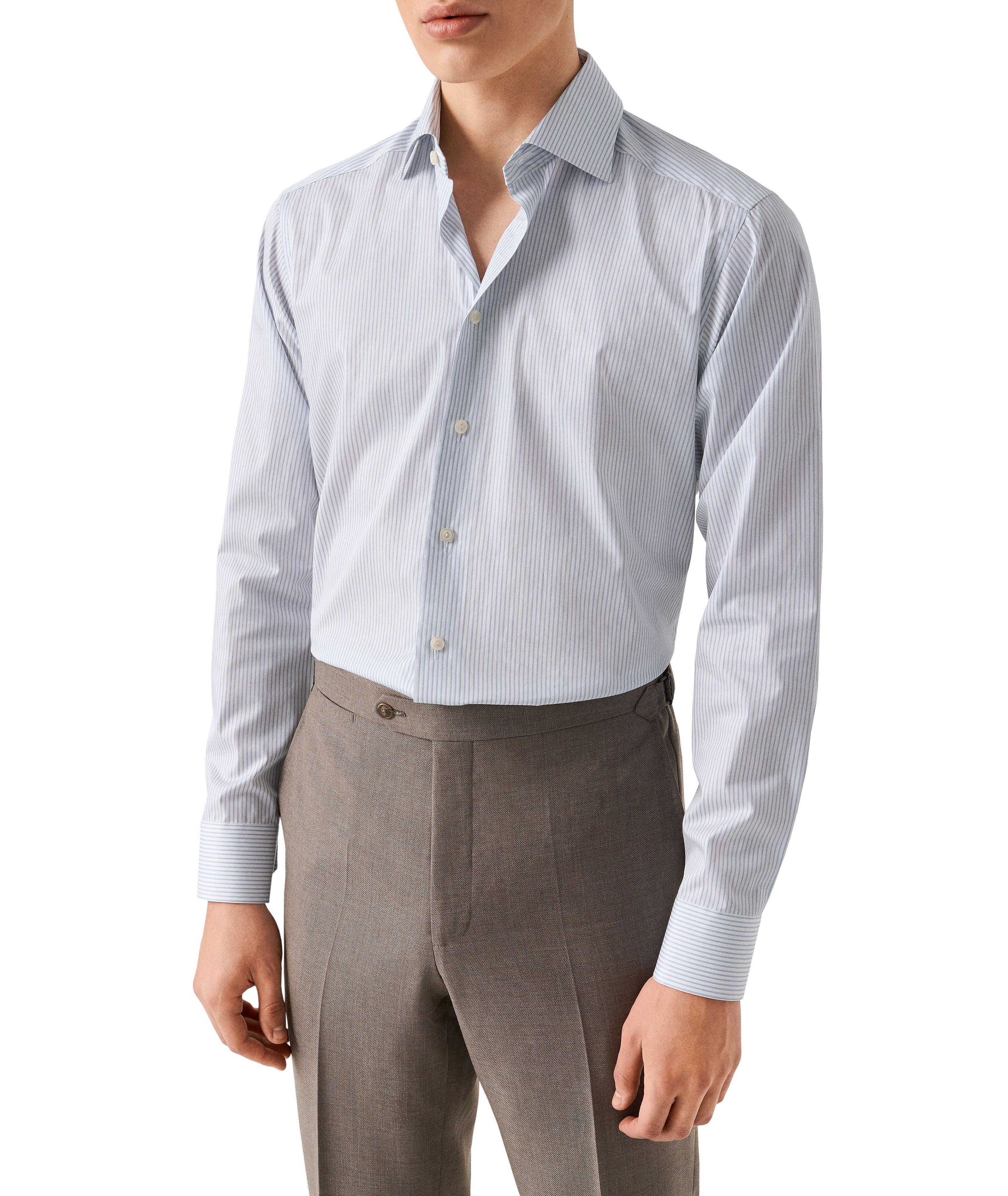 Slim-Fit Stripe Twill Dress Shirt image 2