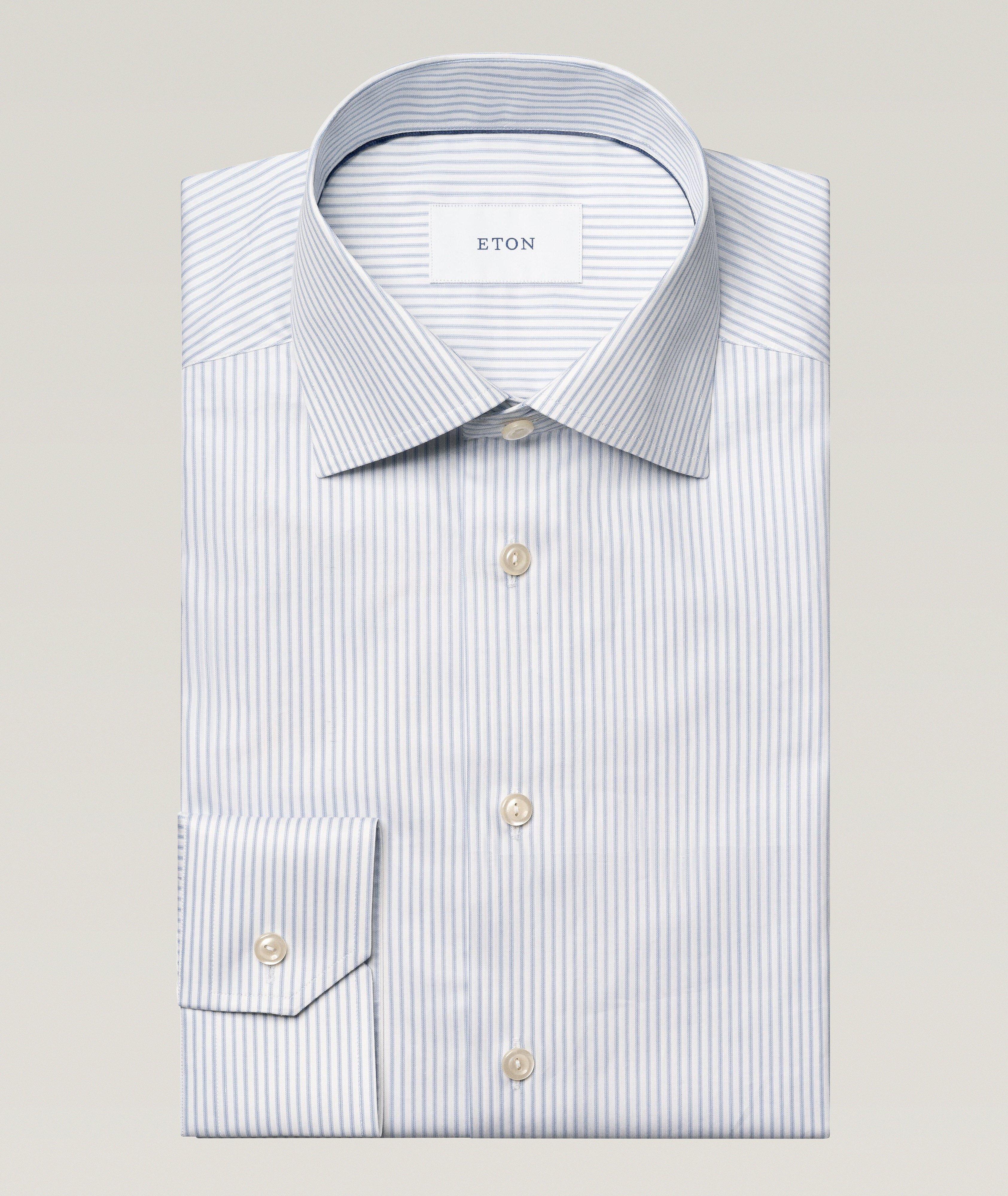 Slim-Fit Stripe Twill Dress Shirt image 0