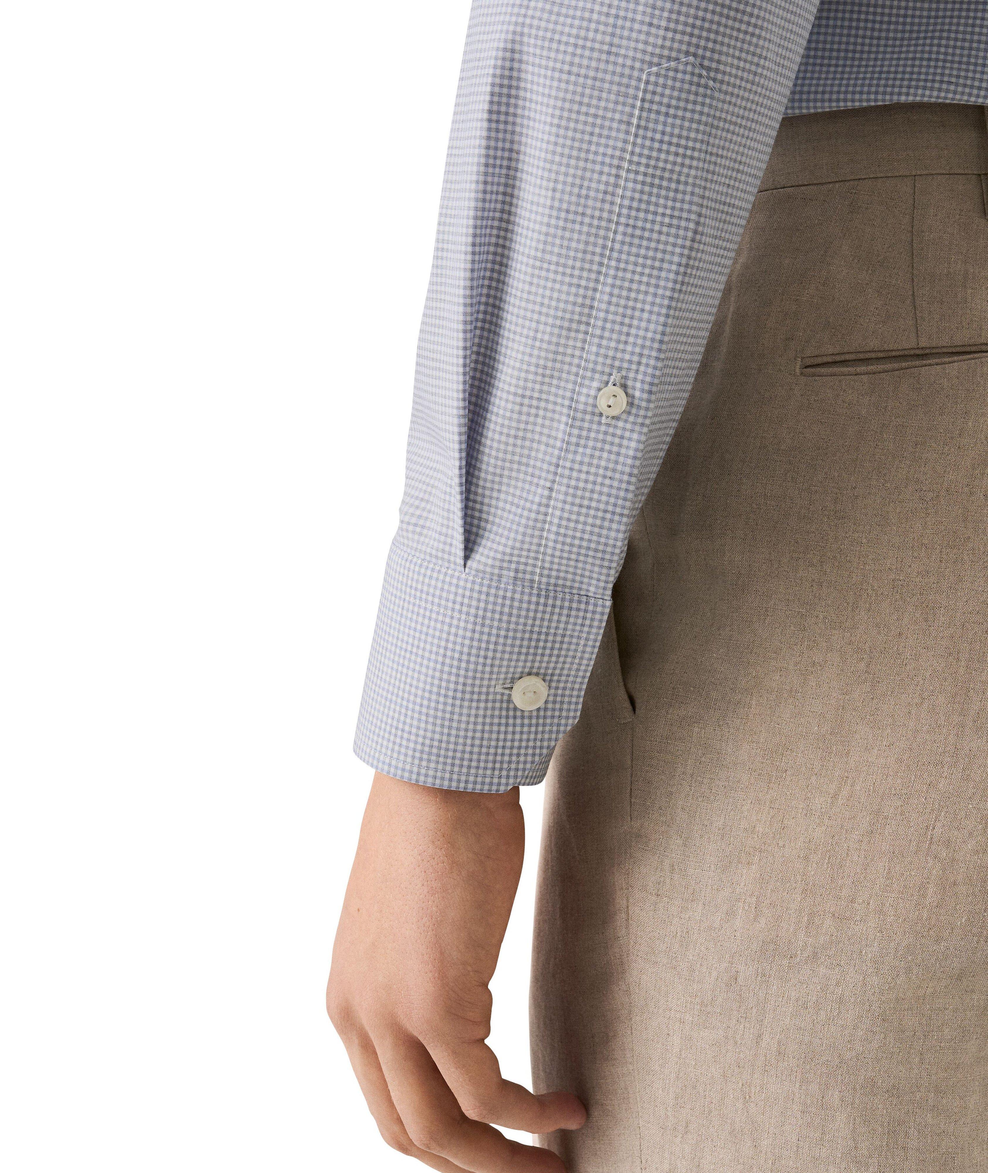Chemise habillée à motif quadrillé de coupe contemporaine image 5