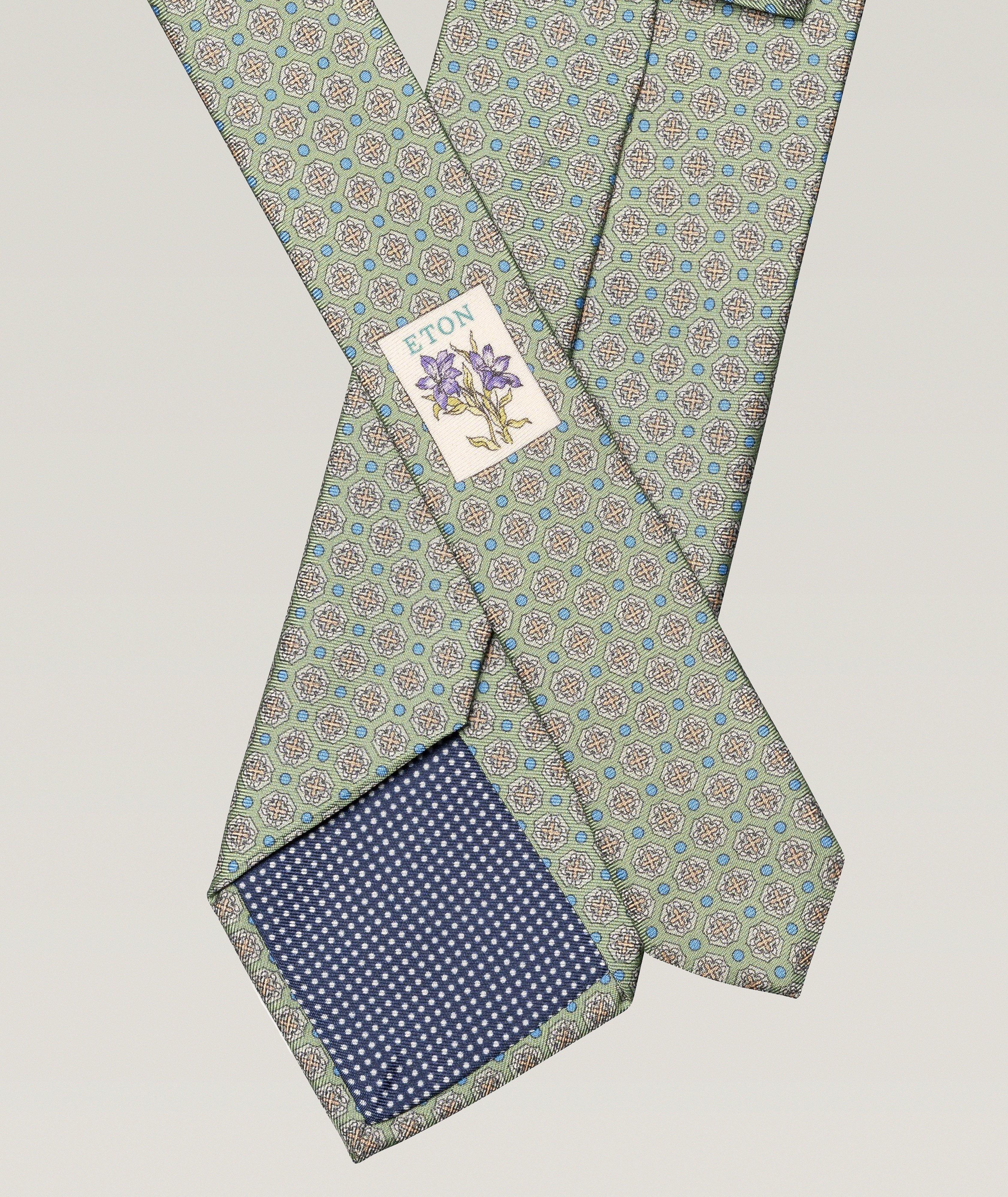 Medallion Woven Silk Tie image 1