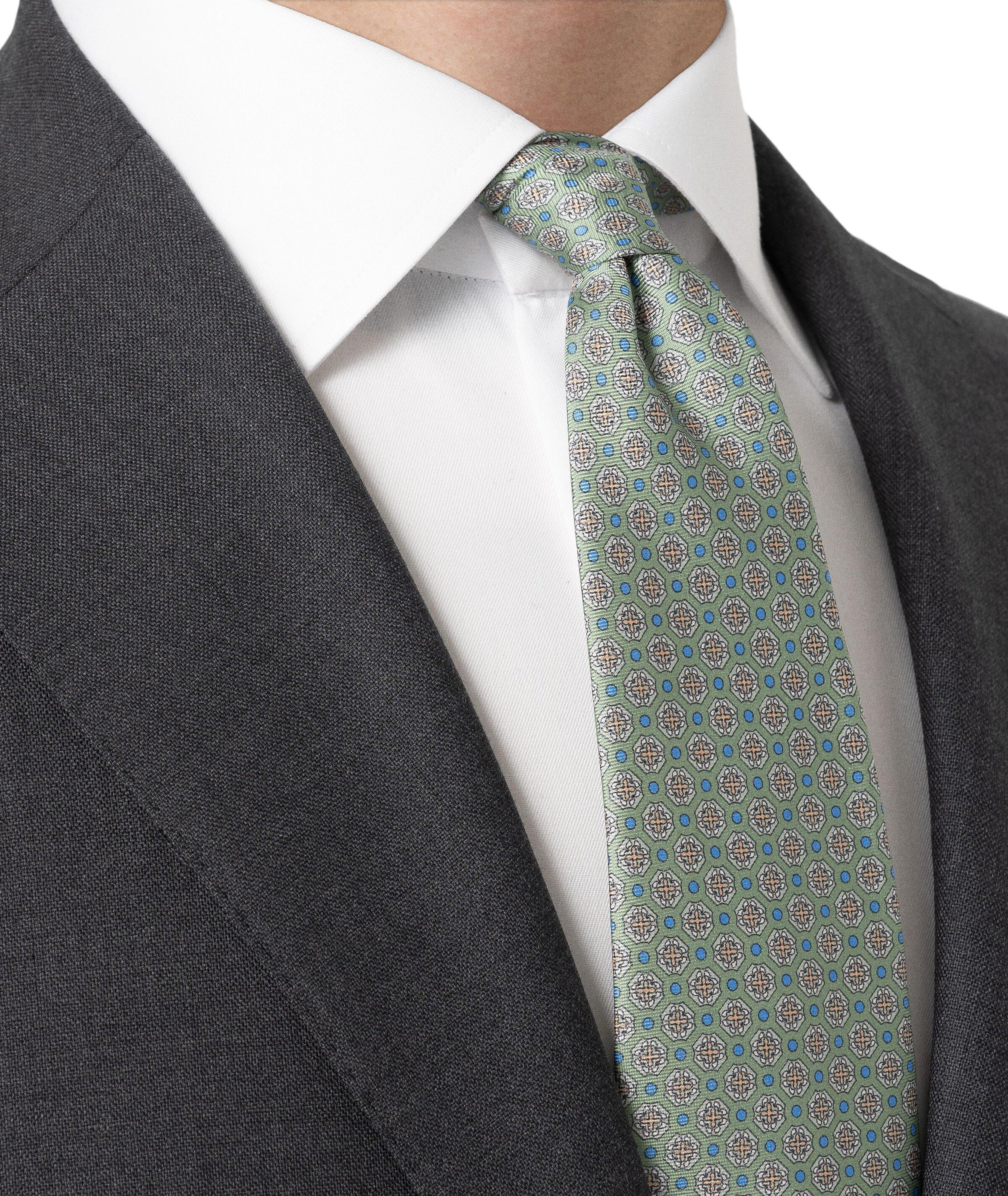Medallion Woven Silk Tie image 2