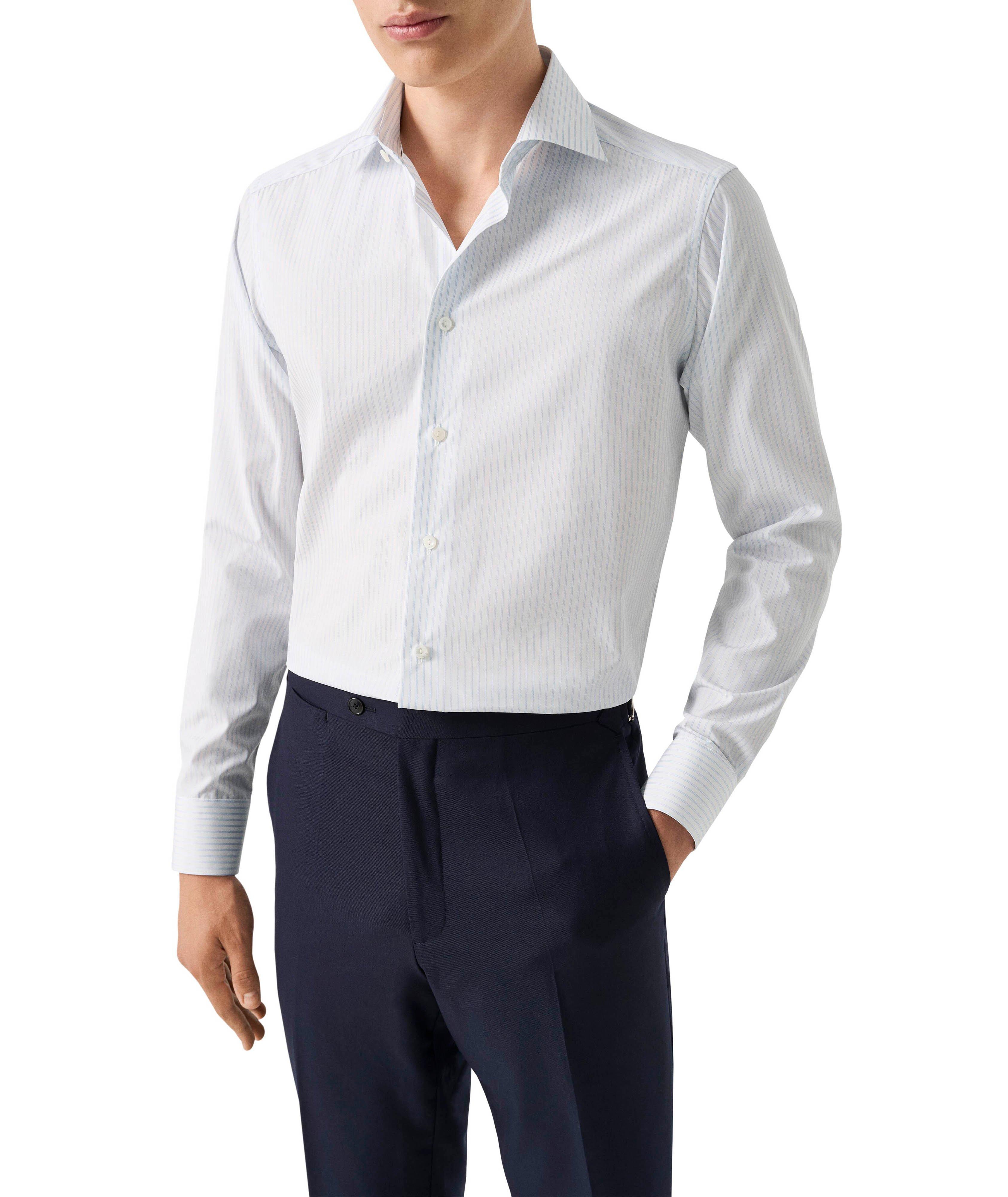 Chemise habillée à rayures de coupe contemporaine image 2