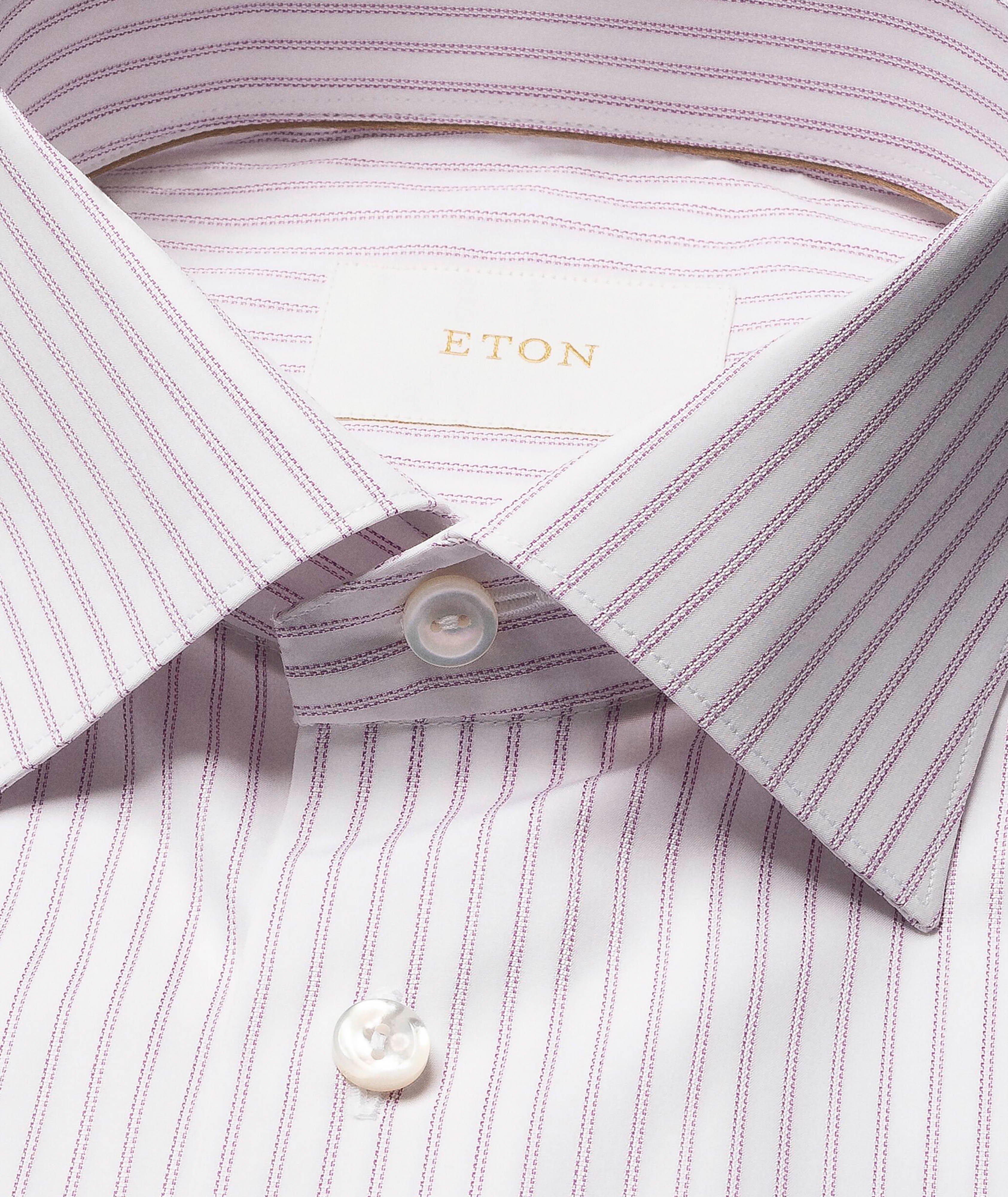 Slim-Fit Elevated Stripe Dress Shirt image 1