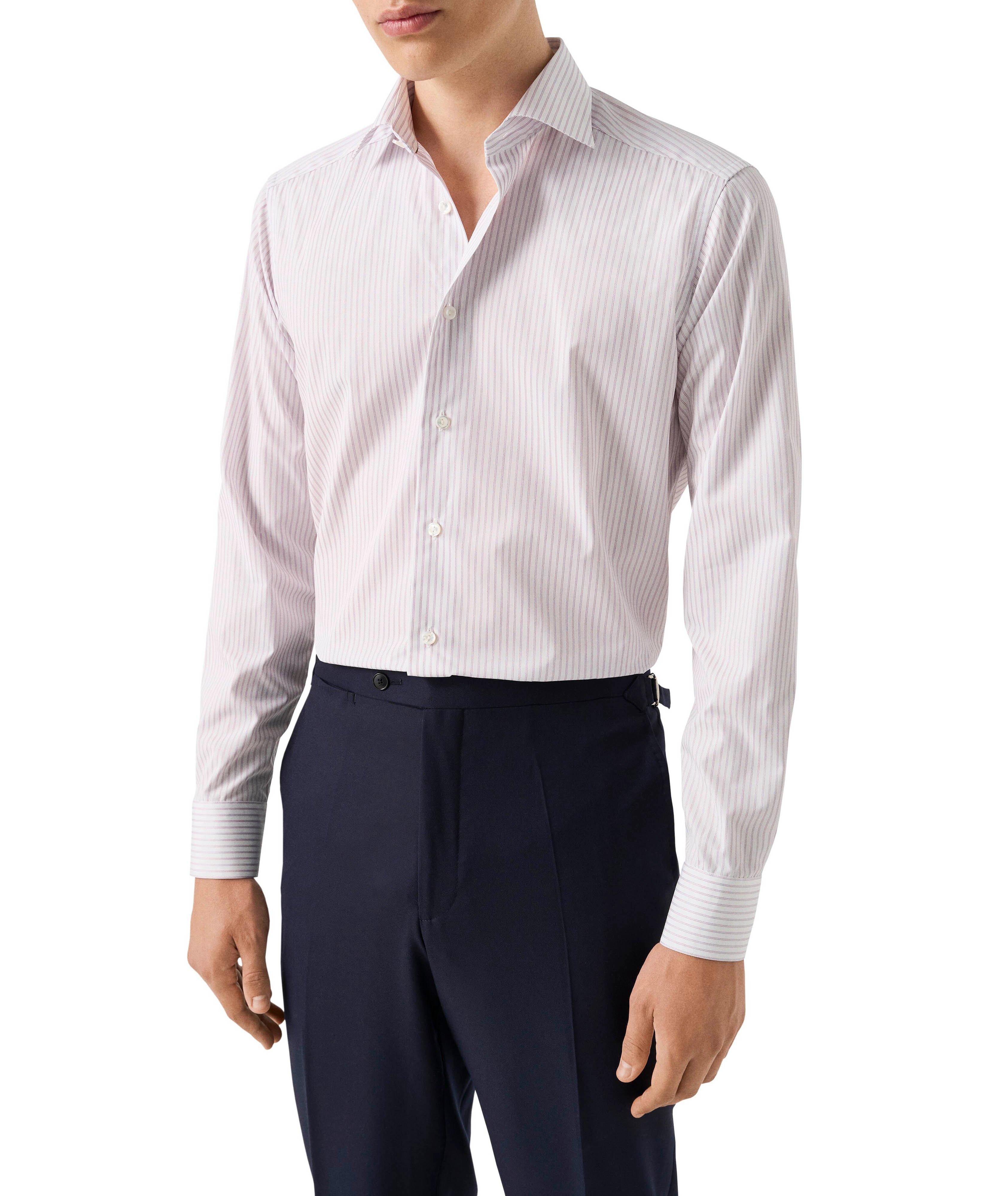 Slim-Fit Elevated Stripe Dress Shirt image 2