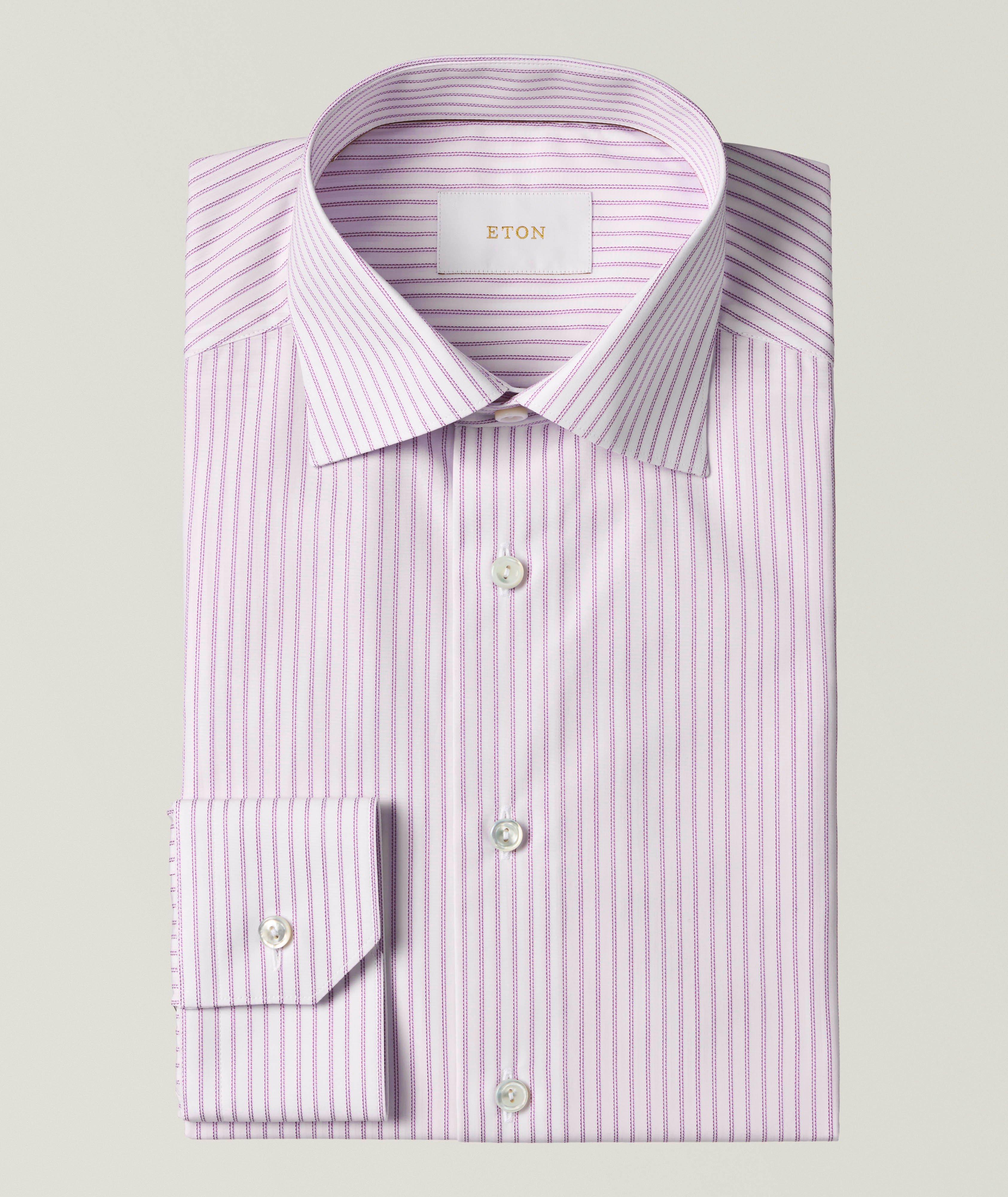 Slim-Fit Elevated Stripe Dress Shirt image 0