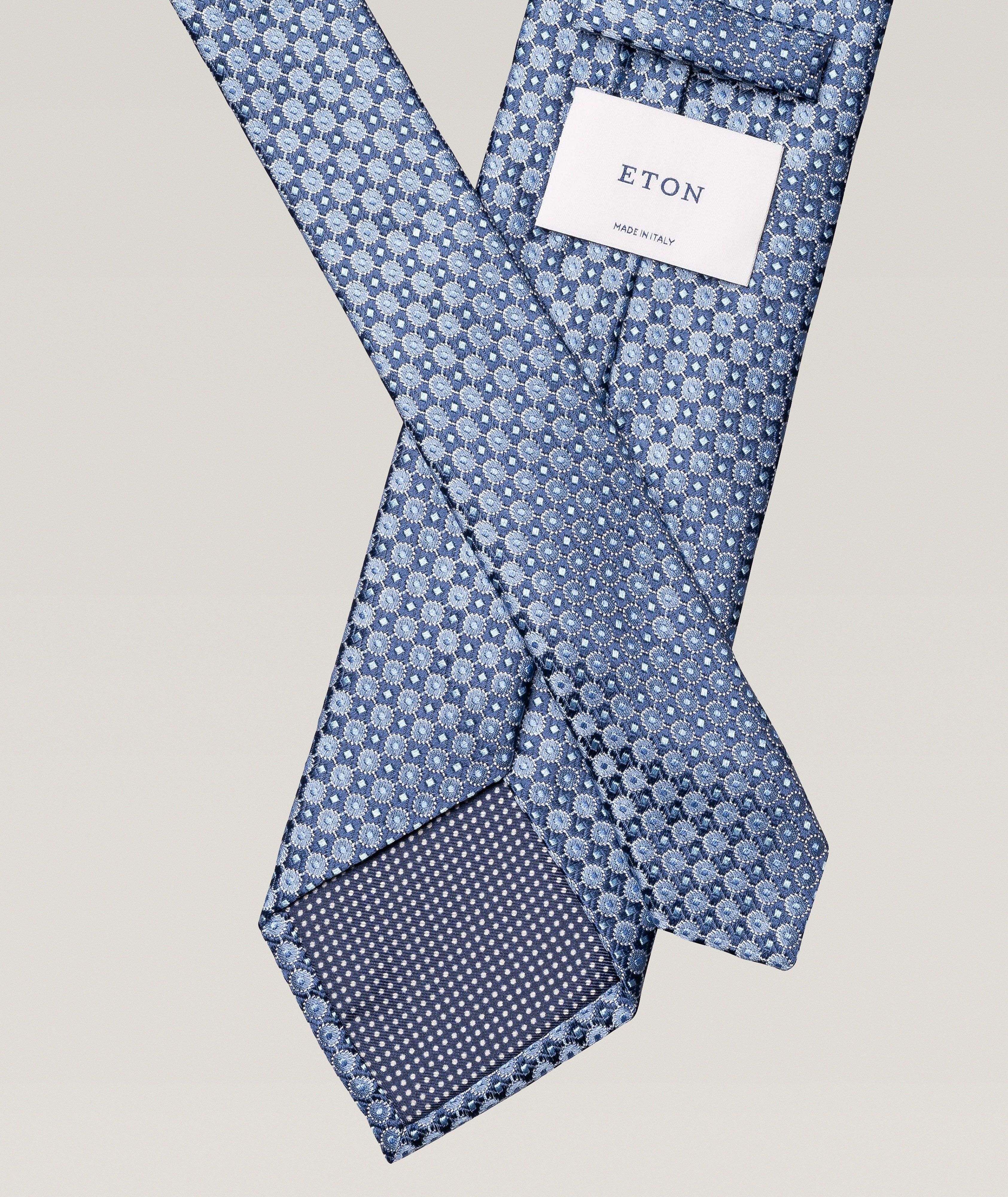 Geometric Woven Silk Tie image 1