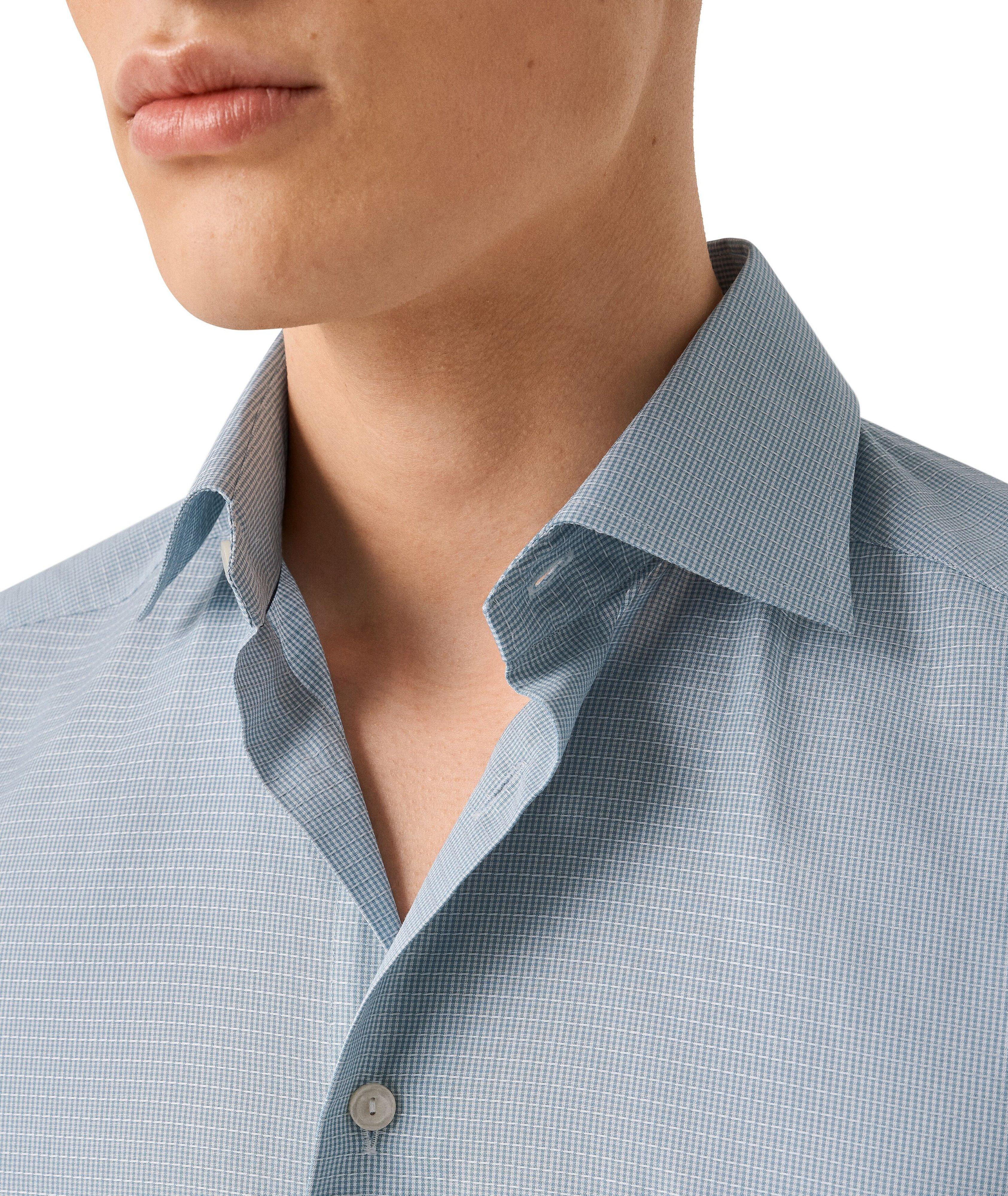 Contemporary-Fit Semi-Solid Dobby Shirt image 4