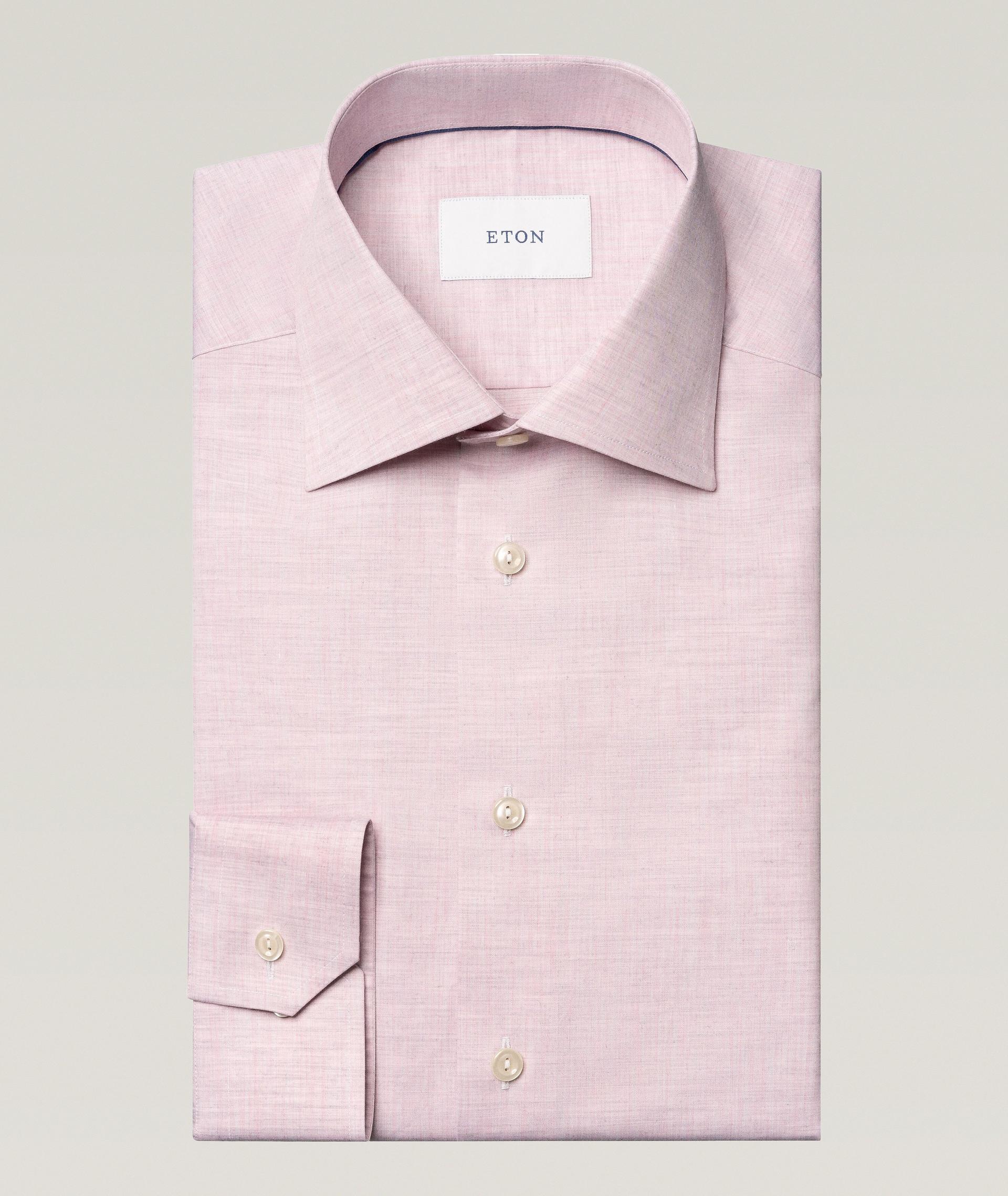 Slim-Fit Mélange Fine Twill Dress Shirt image 0