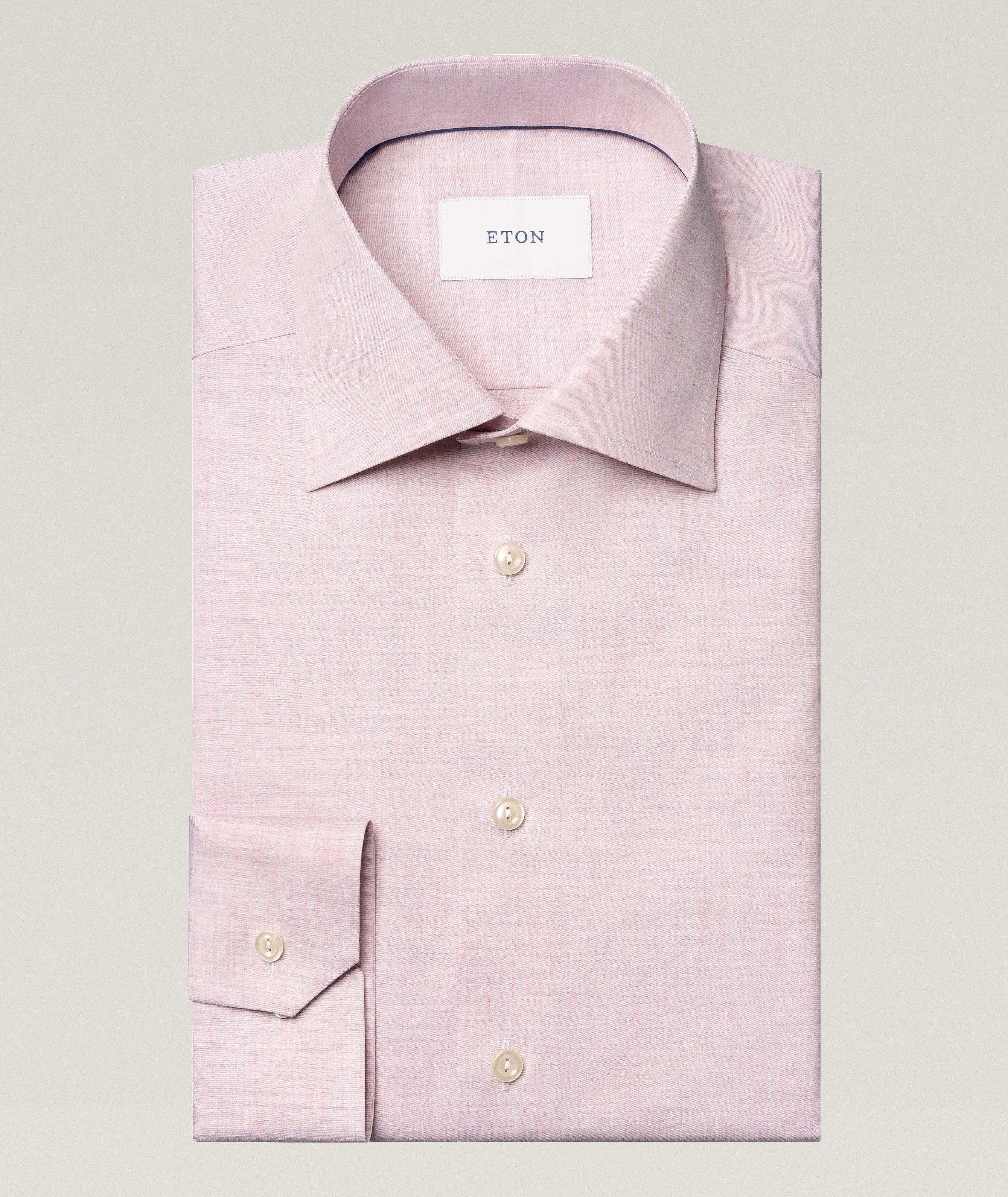 Slim-Fit Mélange Fine Twill Dress Shirt image 0