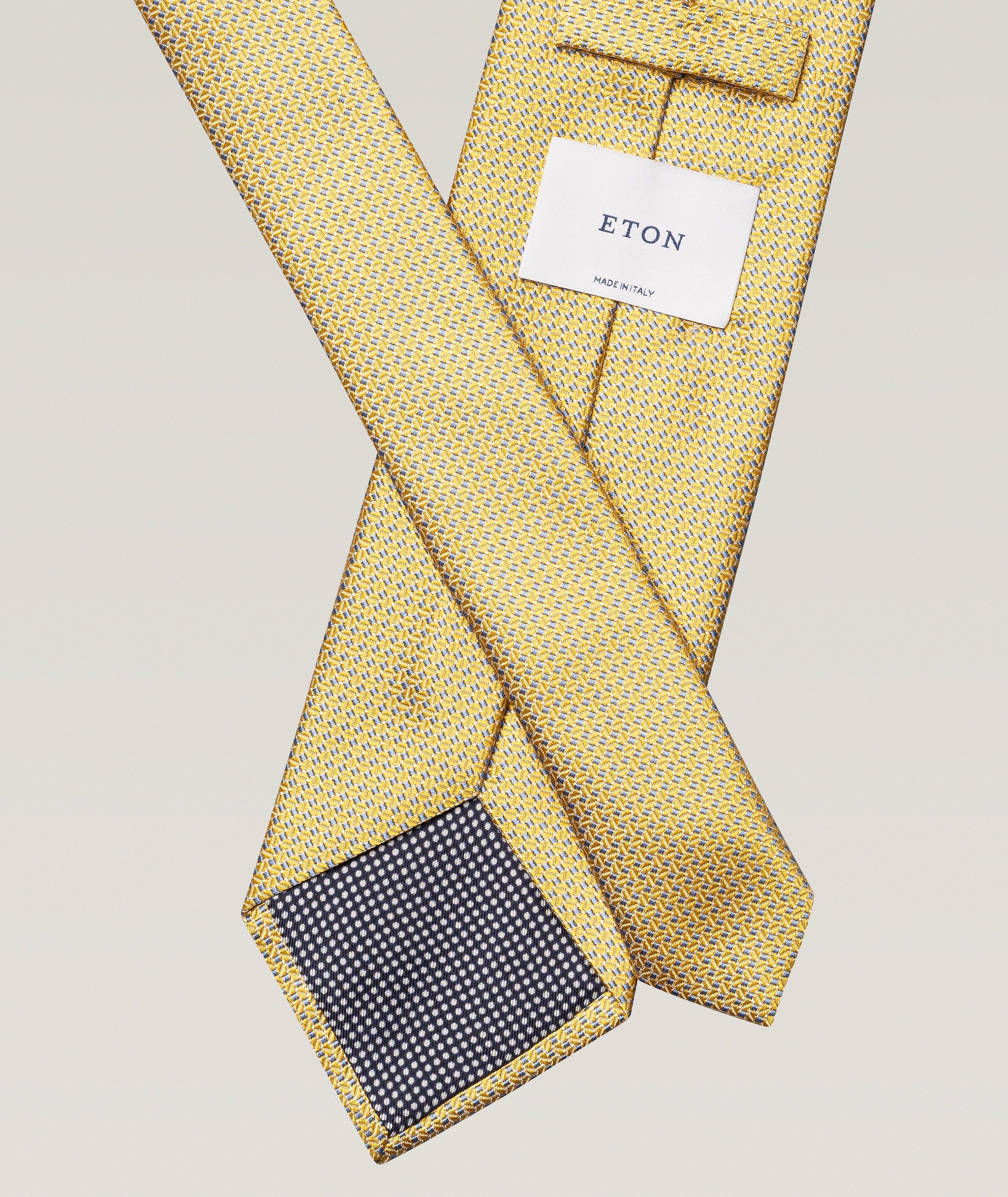 Geometric Woven Silk Tie image 1