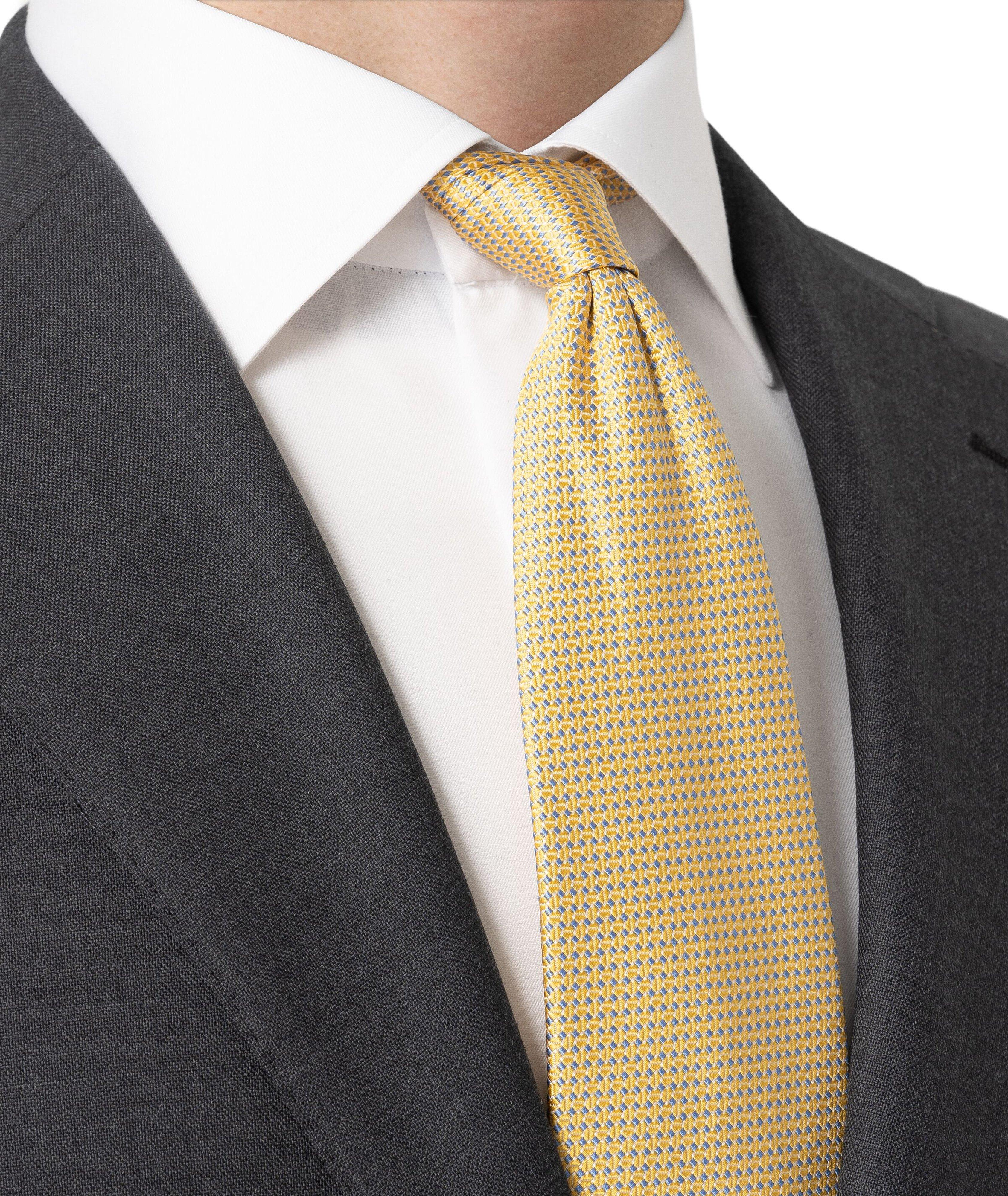 Geometric Woven Silk Tie image 2