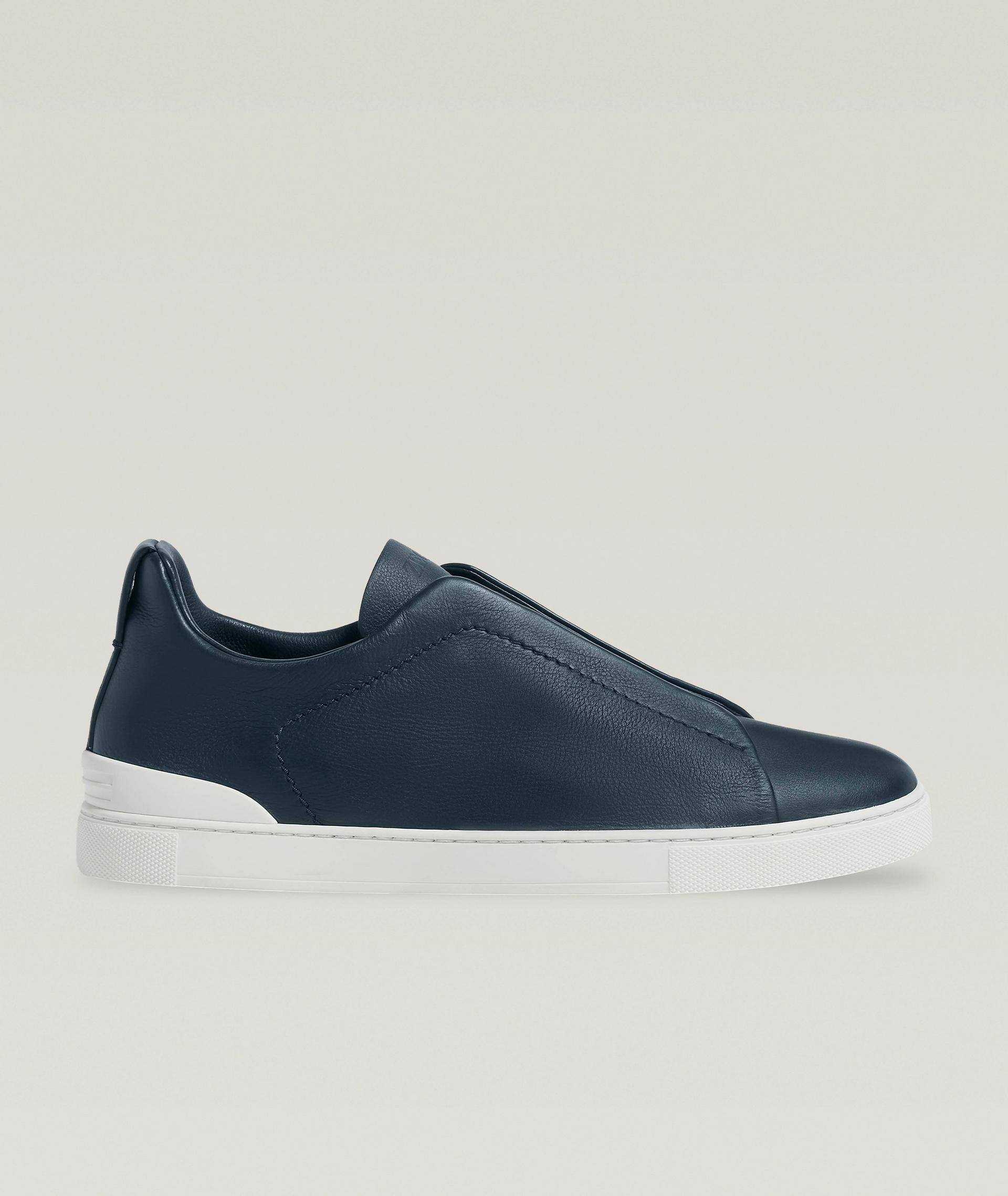 Triple Stitch SECONDSKIN Leather Sneakers image 0