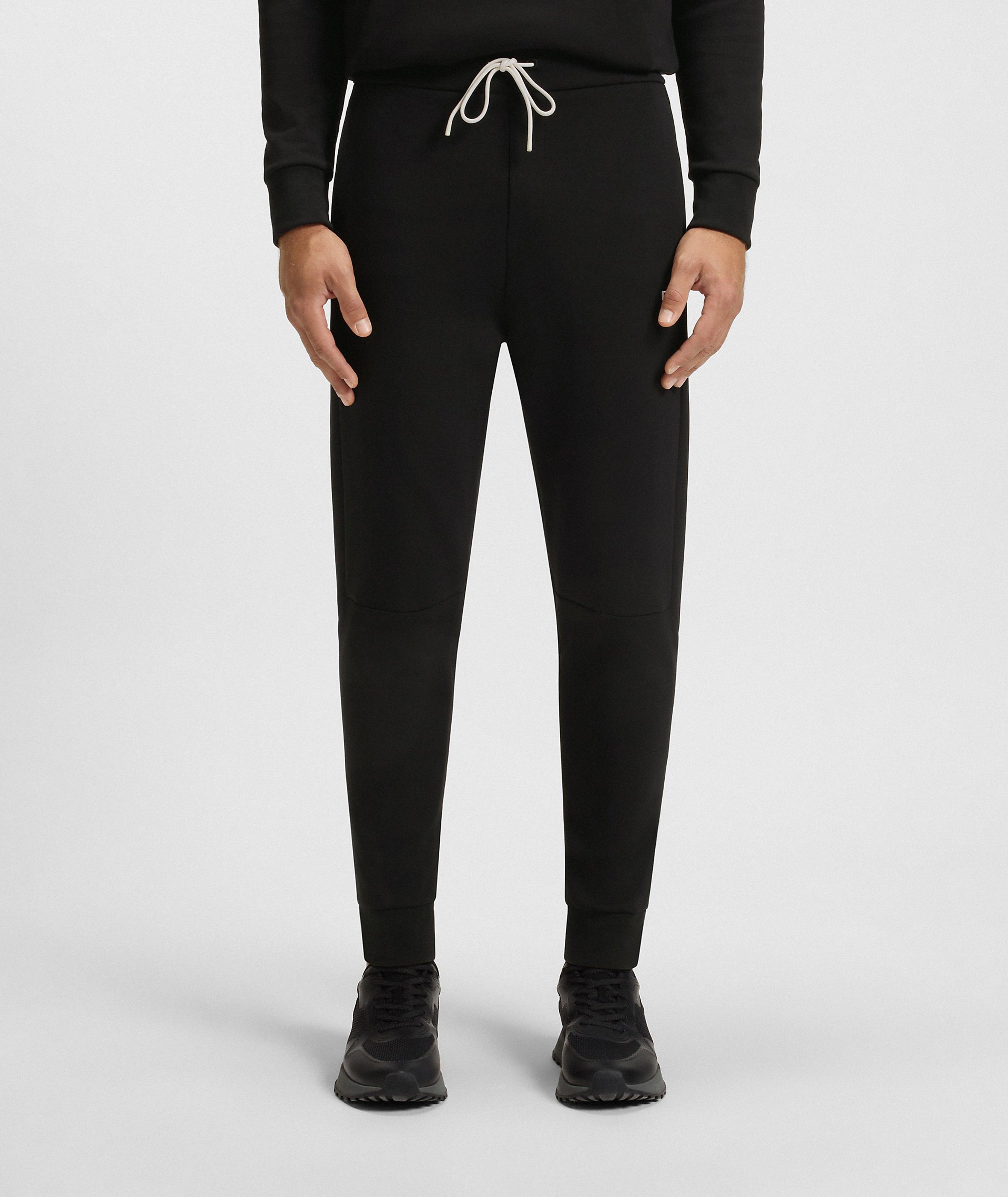 Pantalon sport en mélange de coton à détails contrastants image 2