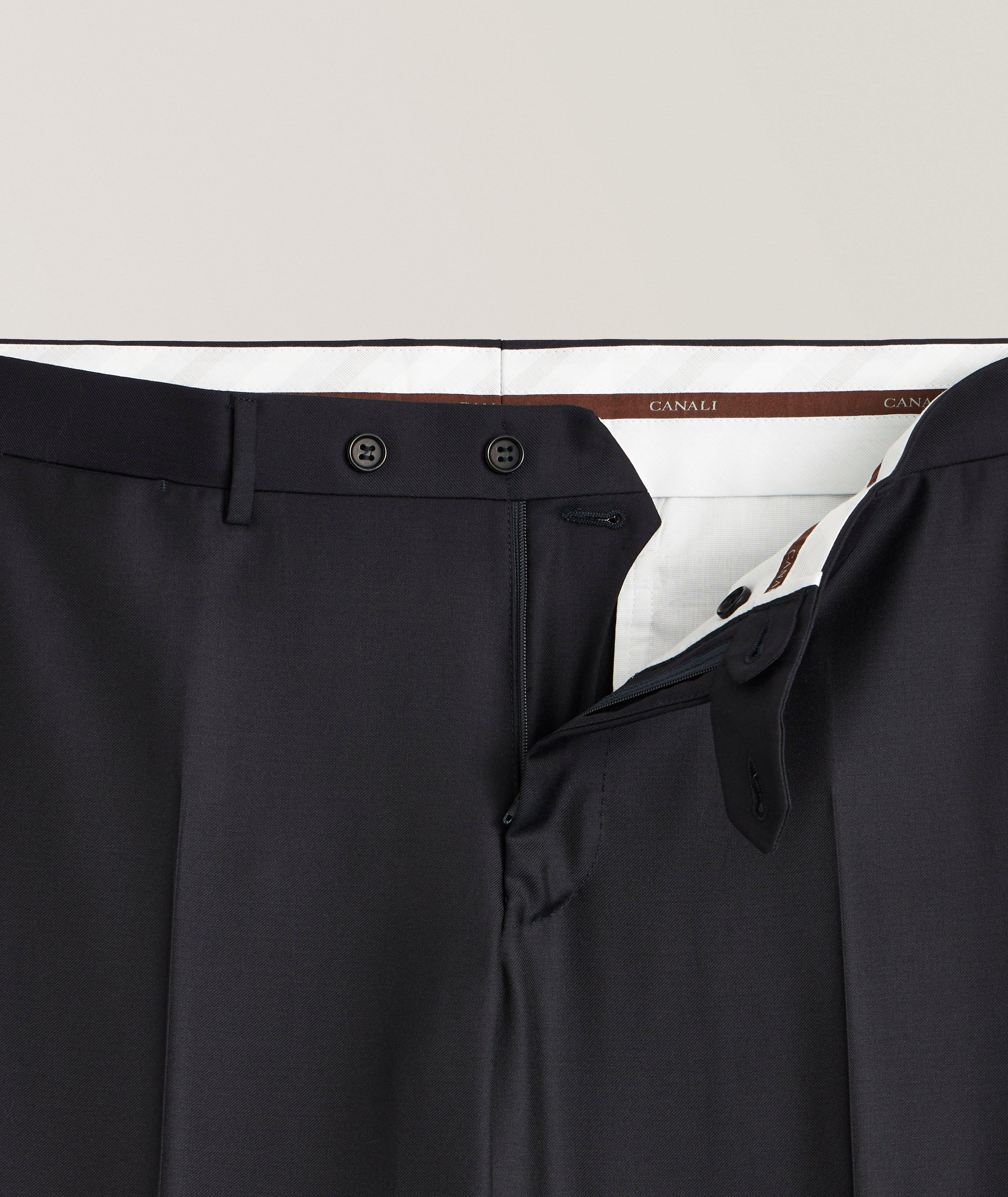 Pantalon habillé en laine de coupe contemporaine image 1