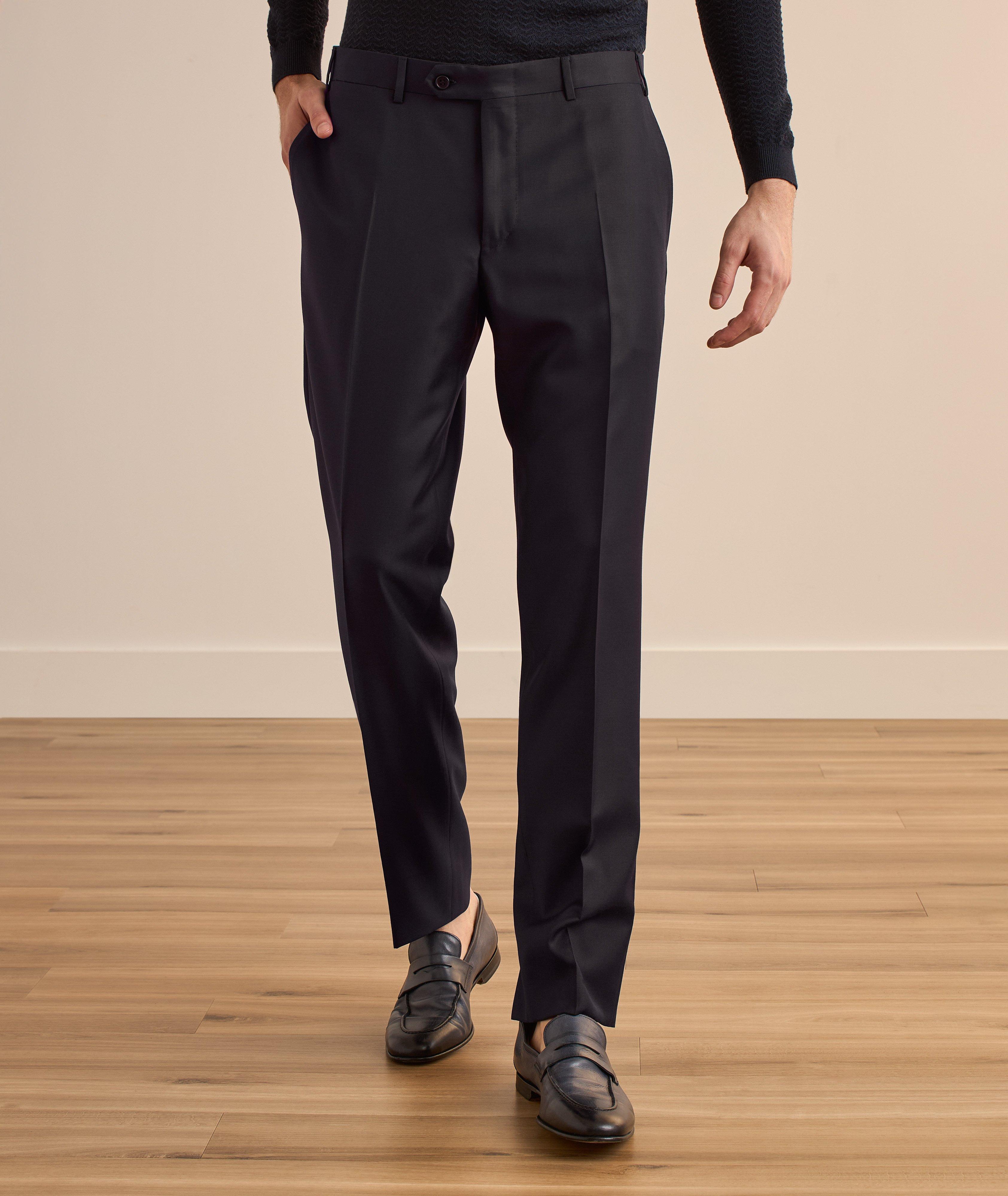 Pantalon habillé en laine de coupe contemporaine image 2